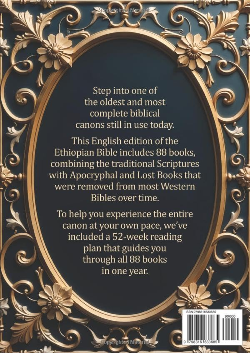 Ethiopian Bible in English Complete 88 Books: Includes a 52-Week Reading Plan, Full Apocrypha and Lost Scriptures Restored.