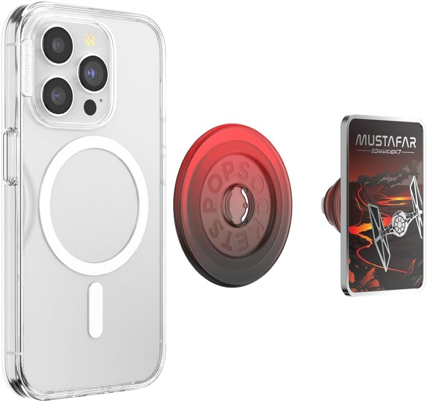 Popsockets Phone Grip for Magsafe with Kickstand, Magnetic Stand, Swappable Top, Secure Hold for Iphone Magsafe Cases, Phone & Tablet Grip, Starwars - Enamel Welcome to Mustafar image number 3