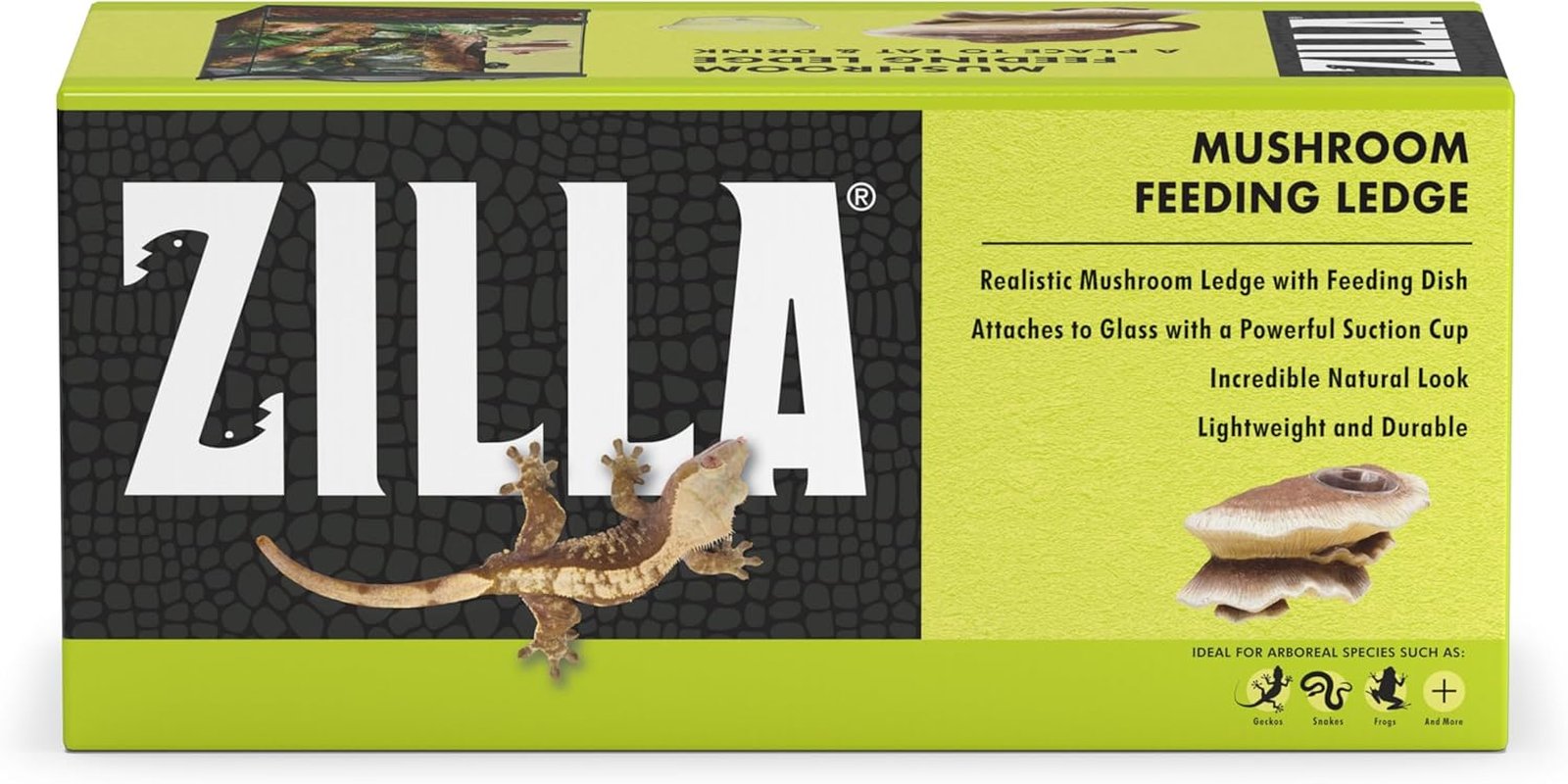 Zilla Vertical D&eacute;cor Mushroom Feeding Ledge One Size,Brown 9.5 In image number 6