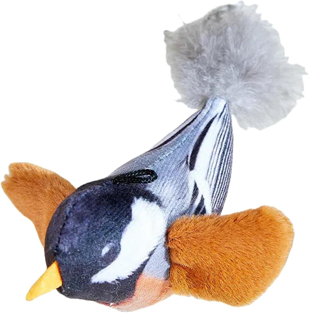 Cat Toys Vocalize Feathers, Birds, Kittens Nibble Toys, Cat Teasing Stick Supplies (Know More Blue)