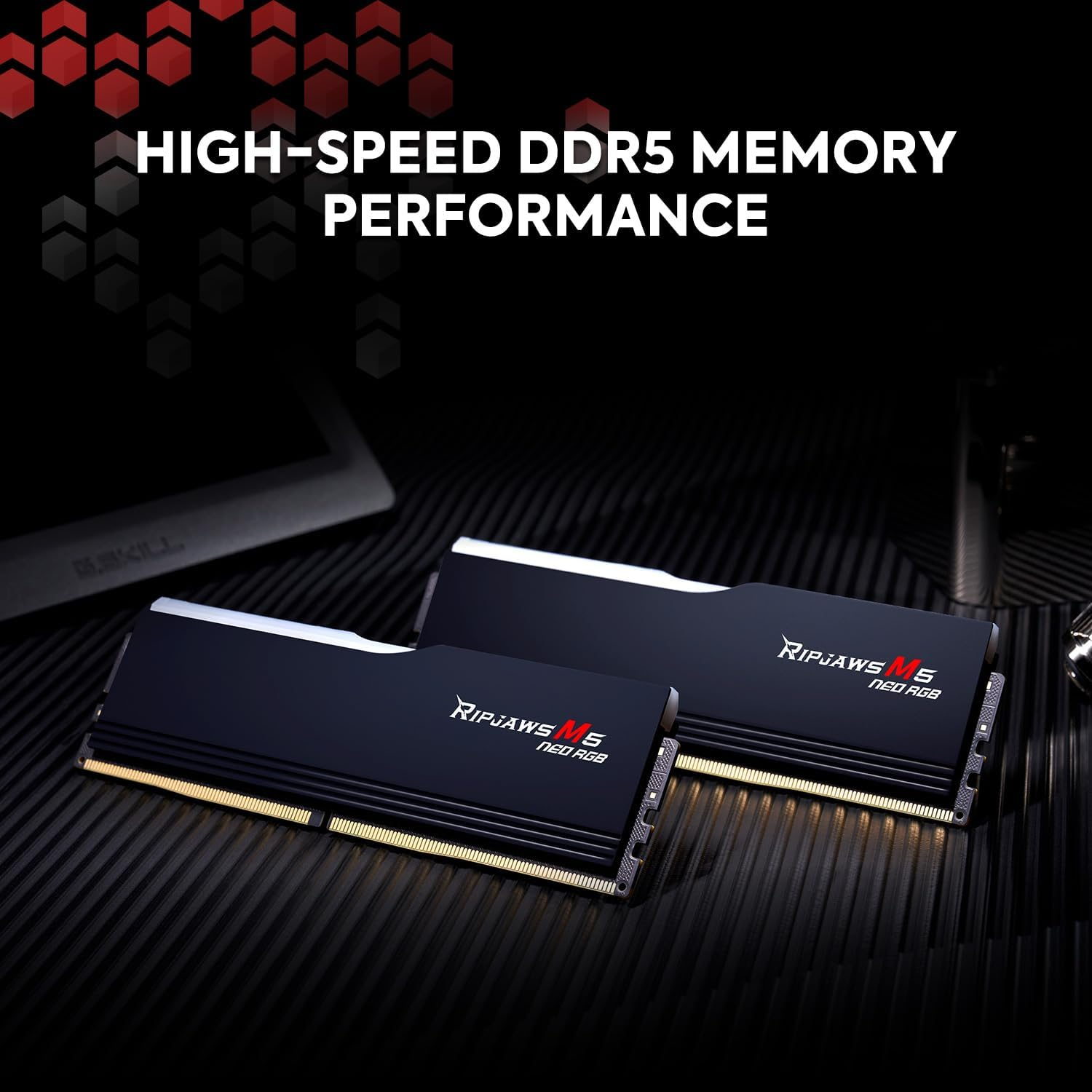 G.SKILL Ripjaws M5 Neo RGB Series DDR5 RAM (AMD Expo) 32GB (2X16Gb) 6000Mt/S CL36-48-48-96 1.25V Desktop Computer Memory U-DIMM - Matte Black (F5-6000J3648D16GX2-RM5NRK)