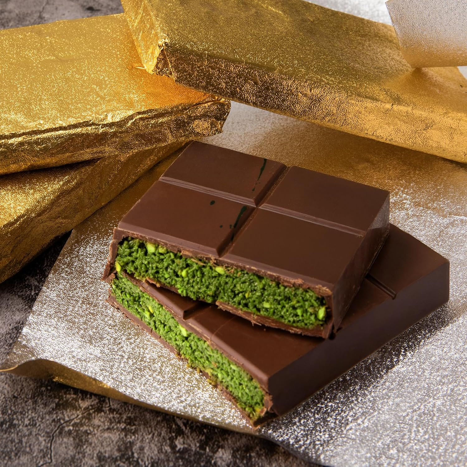 Pack of 50 Golden Aluminium Foil Paper Wrappers, Dubai Chocolate Packaging, 30 X 30 Cm, Sealing Stickers, Candy Packaging, Can Be Used for Packaging, Packaging, Decoration, DIY - Handmade image number 6