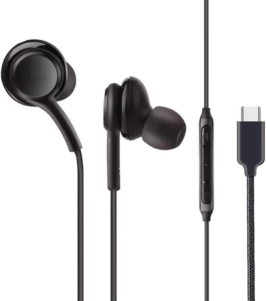 Earphones for Ipad Pro 13 (2024) Ipad Pro 11 (2024) / Ipad Air 13 (2024) / Ipad Air 11 (2024) Type C Earbuds Wired Digital Hifi Stereo In-Ear Bass Earbud USB C Headphones (BLACK) image number 5