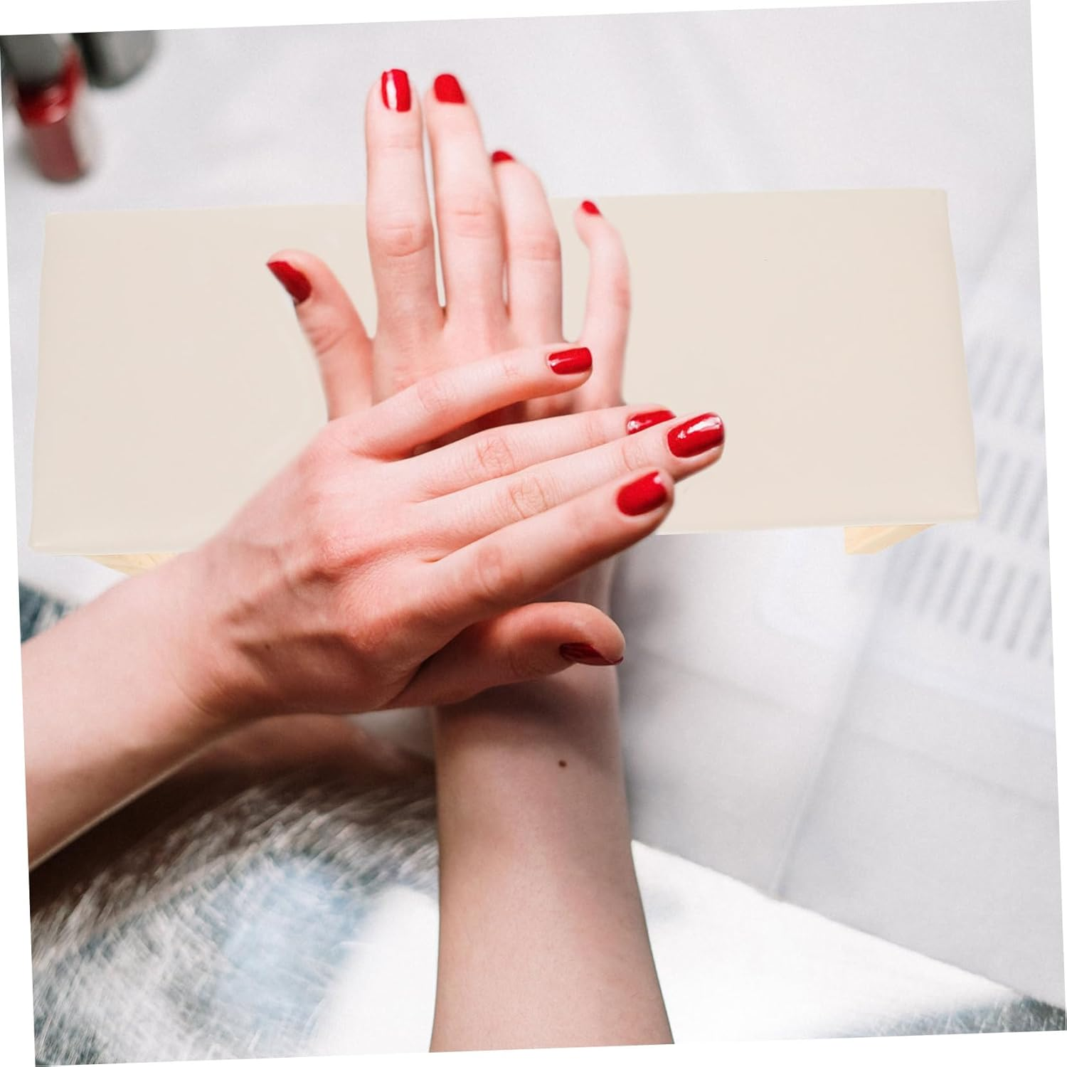 ELAYARD Nail Arm Rest Manicure Hand Cushion Stylish PU Surface Easy to Clean for Nail and Enthusiasts Essential Accessory for Manicure Table image number 6