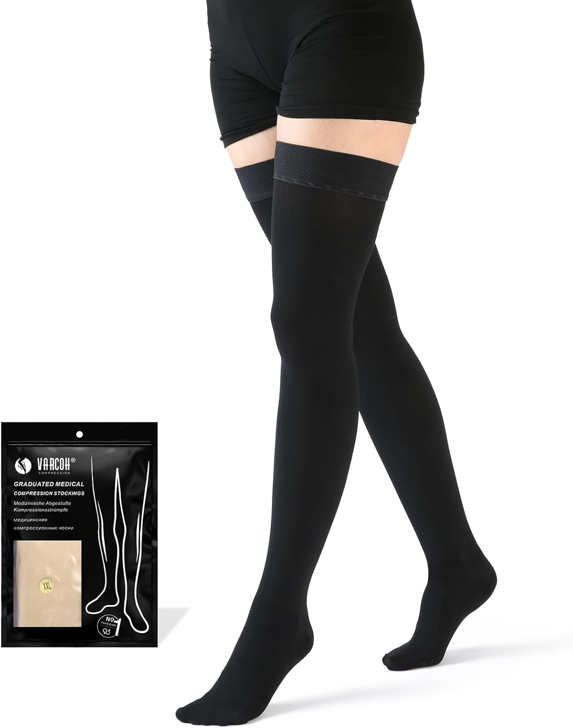 VARCOH Compression Socks for Women Thigh High,Compression Stockings 20-30 Mmhg,Compression Socks for Men Good for DVT, Pregnancy, Varicose Veins,Edema