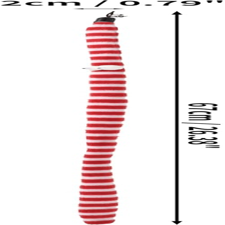 CAPASTEC Snake Shape Cat Wand Replacement for Pet Interactive, Red White image number 3