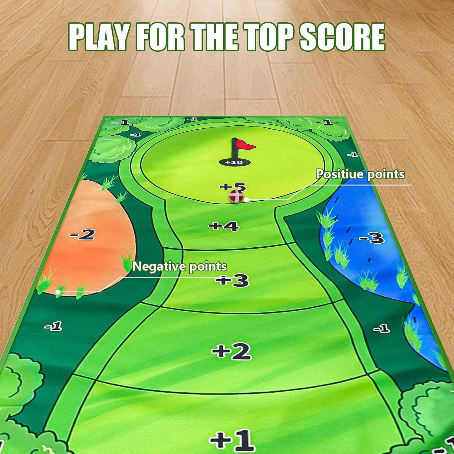 Golf Chipping Game Mat Practice Mats Golf Game Training Mat Indoor Outdoor Games for Adults