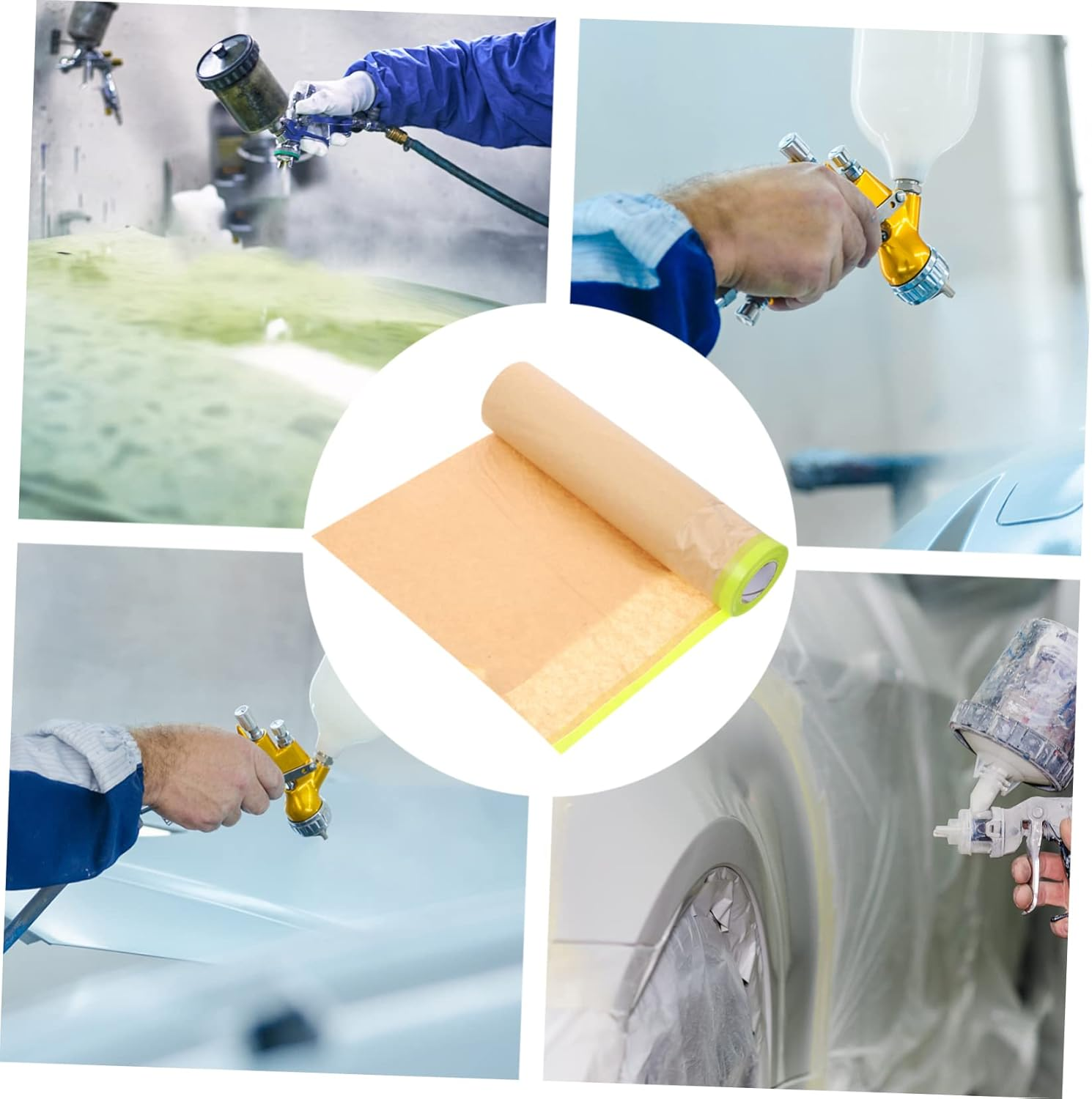 HOMSFOU Masking Paper Paint Masking Paper for Car Wall Floor Protection 50Cm X 13M Roll for Painting and DIY Projects image number 5