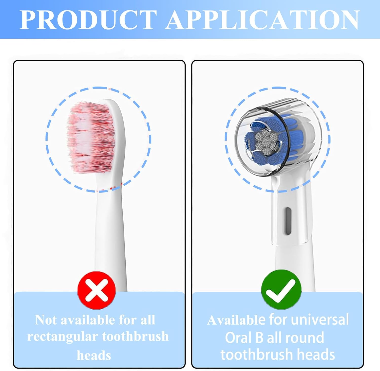 Cover for Oral B Toothbrush Heads - 4 Pcs Toothbrush Heads Cover Caps Compatible with Oral B Replacement Brush Heads, Io Series/Pro Series/Vitality Plus, Exquisite Packaging image number 4