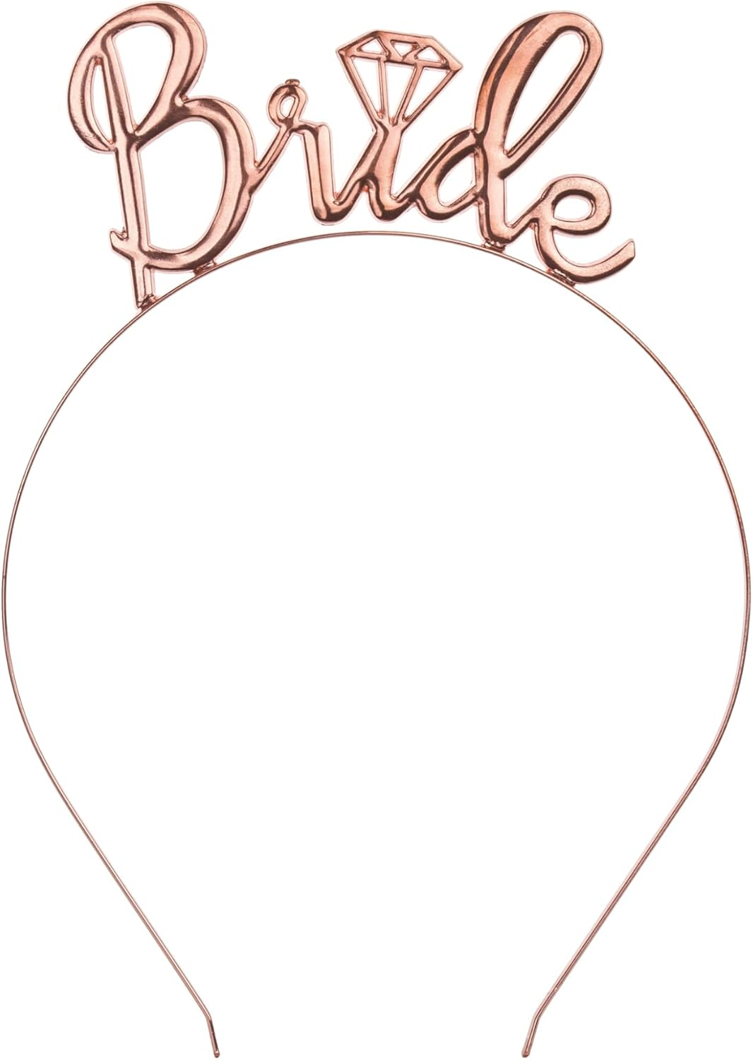 Bridal Crown Rose Gold Headband Crown Bride JGA Party Item Gifts Gadgets Cool Gift Idea Hen Party Pink Gold Headband Bride image number 1