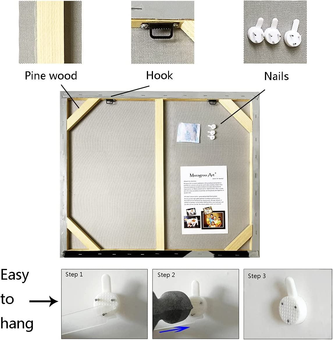 Muzagroo Art Cut Pig with Glasses Paintings for Living Room Hand Painted Oil Paintings with Raised Texture on Canvas Wall Art Stretched Ready to Hang (24X24Inches) image number 4