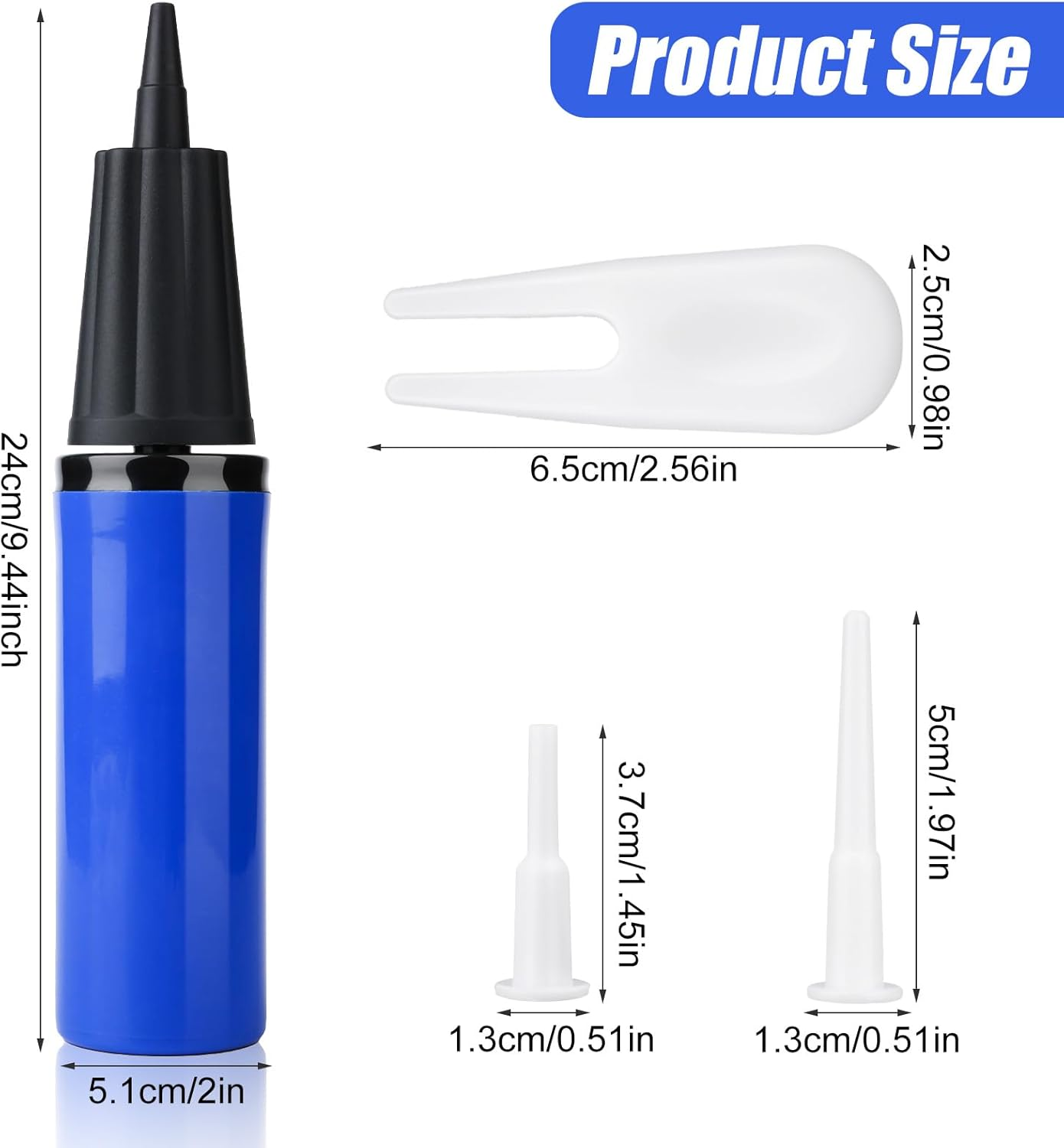 PEUTIER Exercise Ball Pump Kits, Hand Air Pump for Inflatables Ball with 10PCS Plugs & a Plug Puller Yoga Ball Pump image number 4