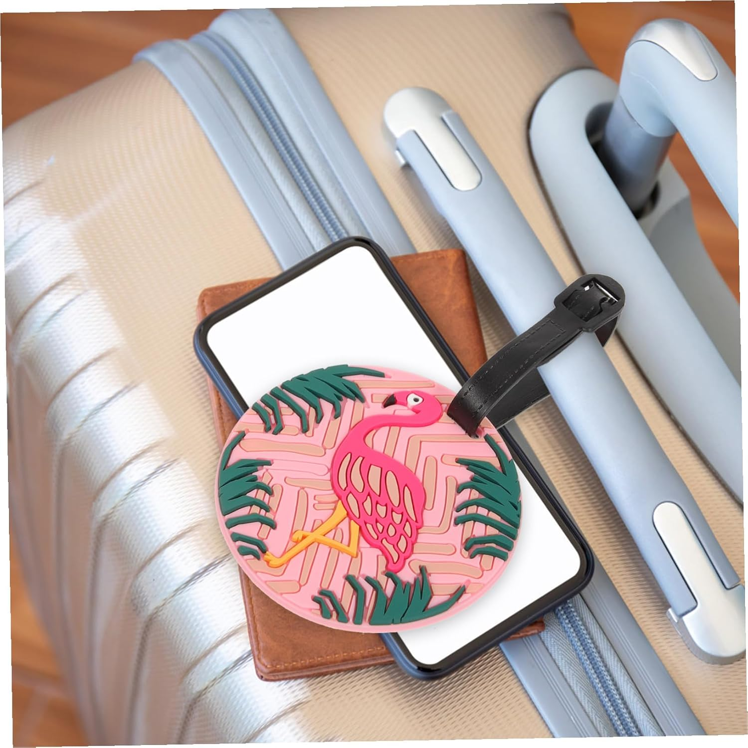 10 Pcs Cute Cartoon Luggage Tags with Writable Id Card Soft PVC Travel Tags for Suitcase Bag Identifier with Bright Color Designs for Travel and Use image number 5