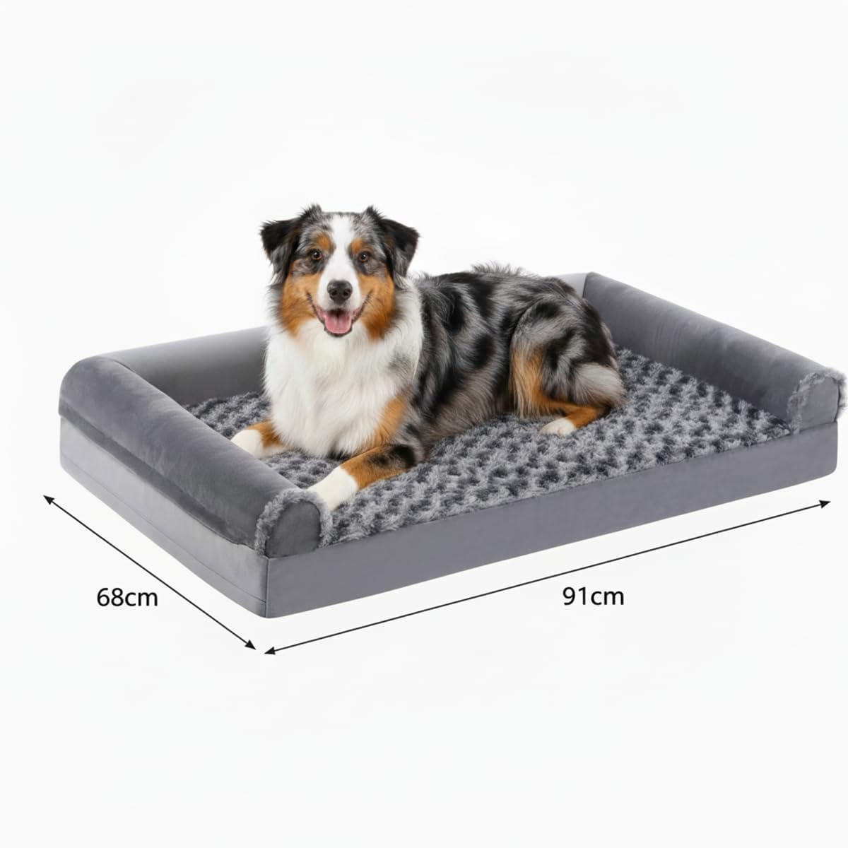 Oasis Finds Dog Beds for Large Dogs, Sofa Dog Bed Waterproof Dog Couch Bed,Memory Foam Anxiety Pet Bed Warm Mattress Cushion with Washable Cover, 90 * 80 * 16Cm image number 5