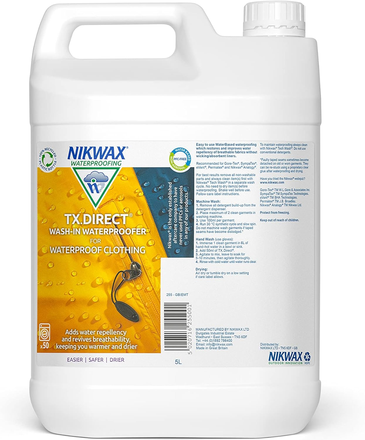 NIKWAX 575P01 Tx.Direct Spray-On, 5 LTR image number 3