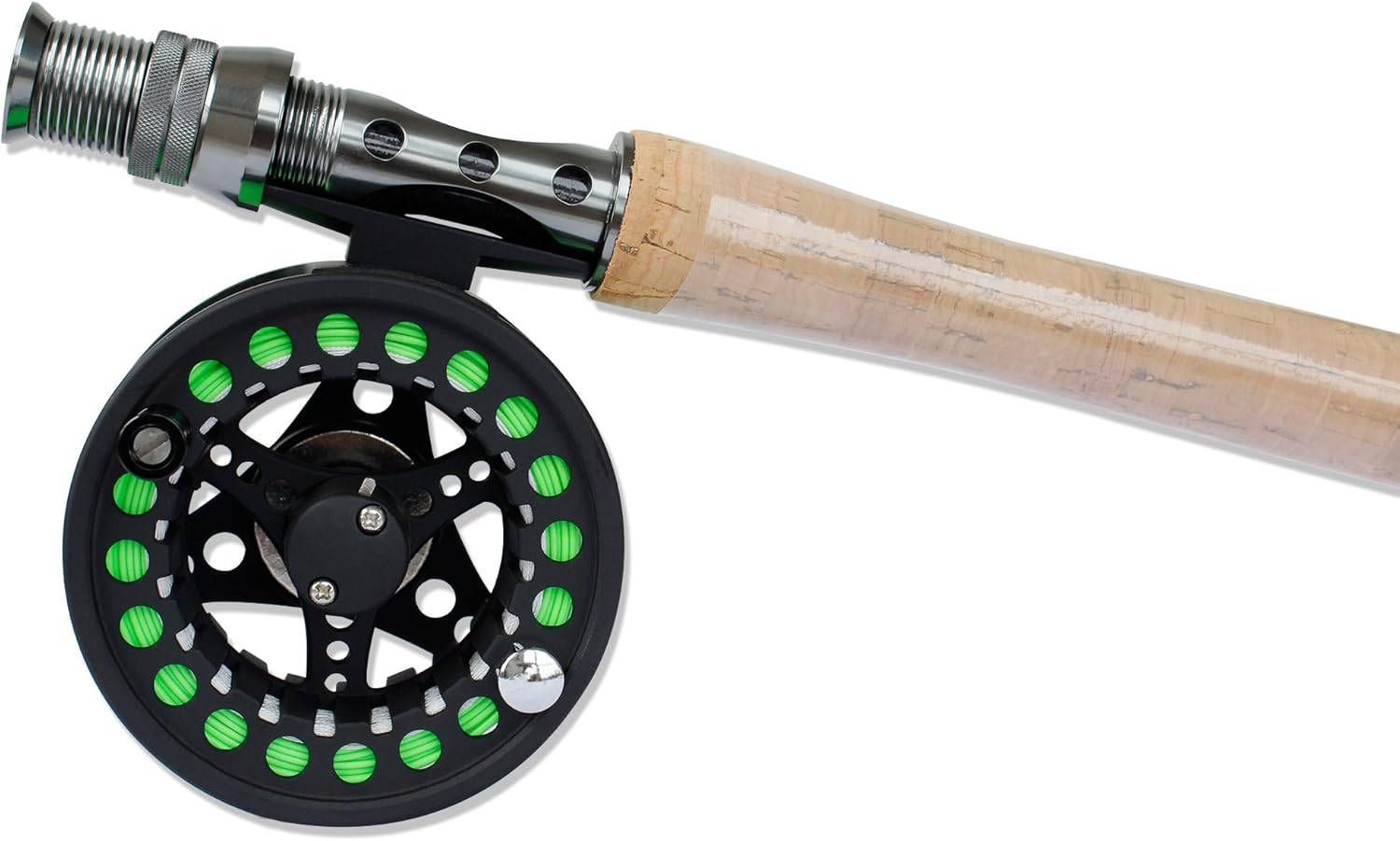 Netangler Fly Fishing Combo,Lightweight Portable Rod and Reel Kit,Graphite Pole with Carbon Fiber Blanks and Chromed Stainless-Steel Snake Guides 4-Piece,With Carry Bag(5-6#) image number 3