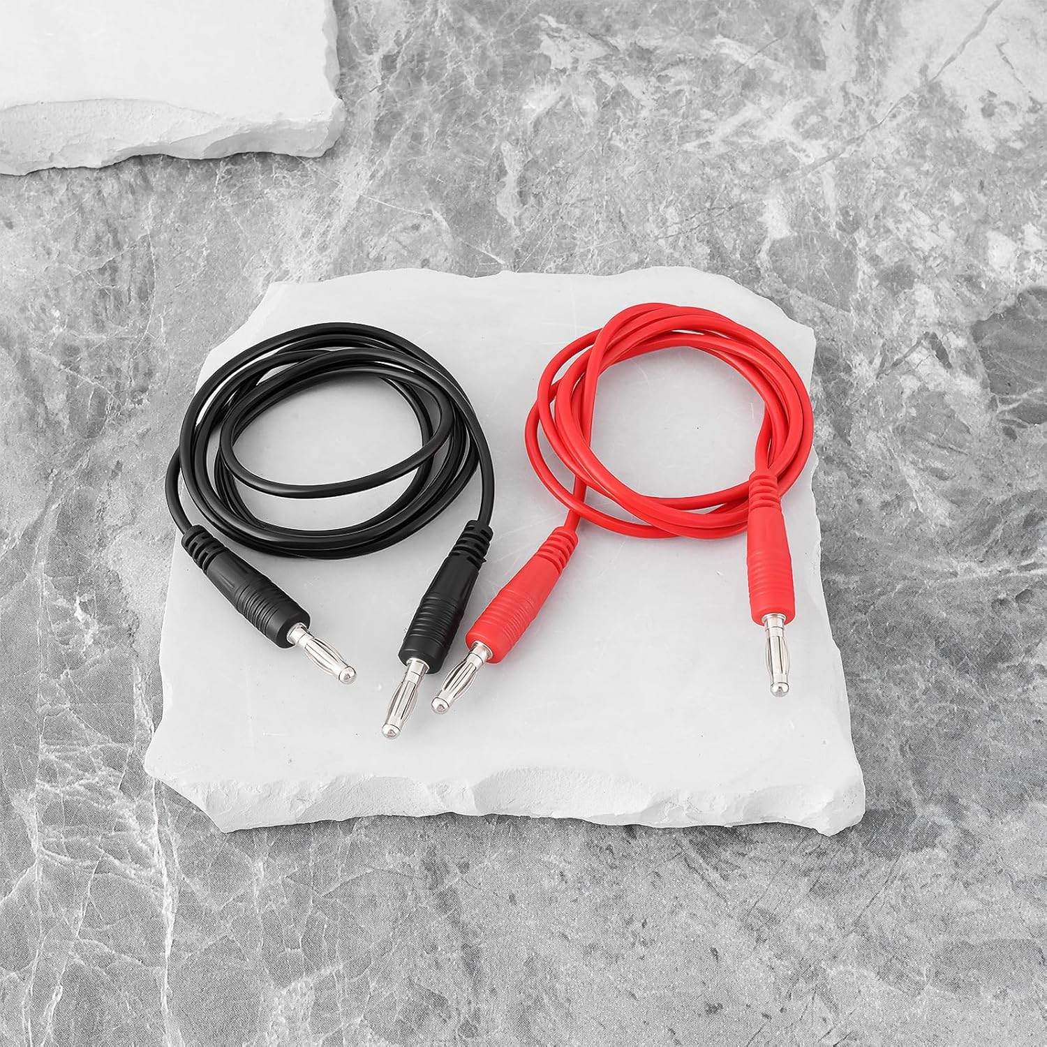 YINETTECH 4Pcs 1000V Dual 4Mm Banana Plug Multimeter Test Lead for Electrical Laboratory Electrical Testing Work (1M)