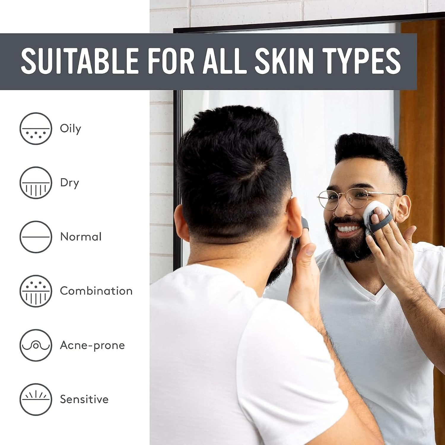 Face Scrubber，Silicone Face Scrubber & Massager, Gentle Exfoliating Facial Cleansing Brush for Men and Women, Hygienic Soft-Touch Skin Care Tool for Daily Face Wash image number 1