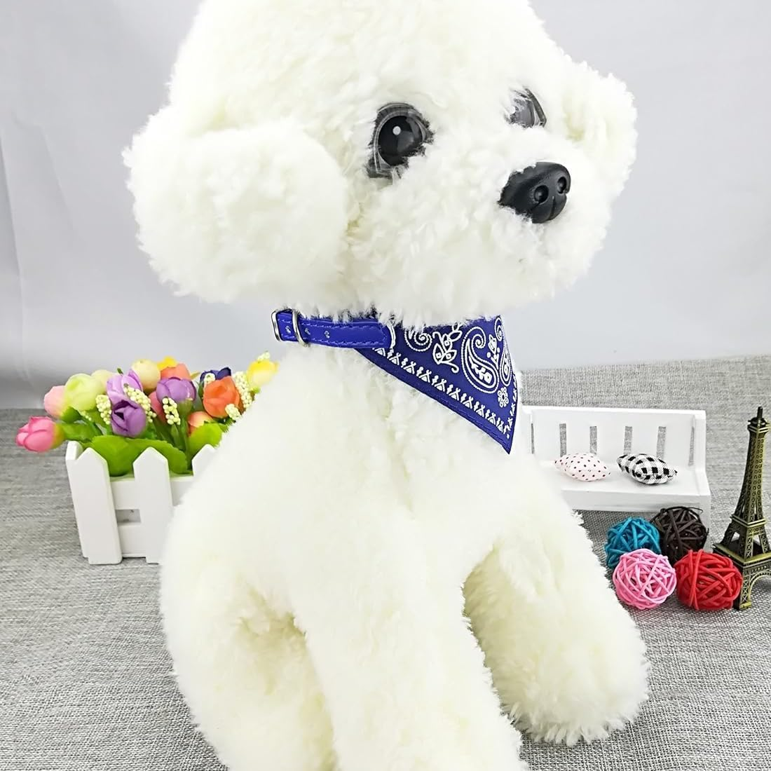 Bandana for Dogs, Headscarves, Dog Neckerchief, Triangular Scarf, Washable Cotton Dog Bandanas for Small, Medium, Large Dogs and Cats (1.5 X 38 Cm)