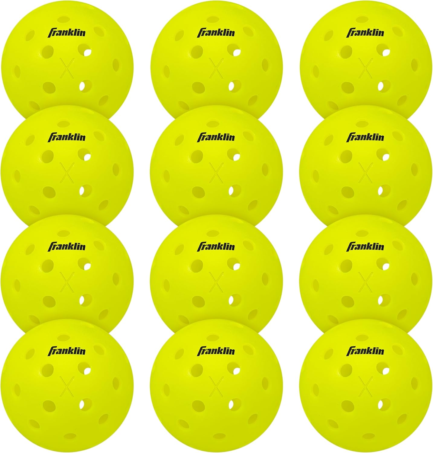 Franklin Sports Outdoor Pickleballs - X-40 Pickleball Balls - USA Pickleball (USAPA) Approved - Official US Open Ball - 12 Pack image number 5