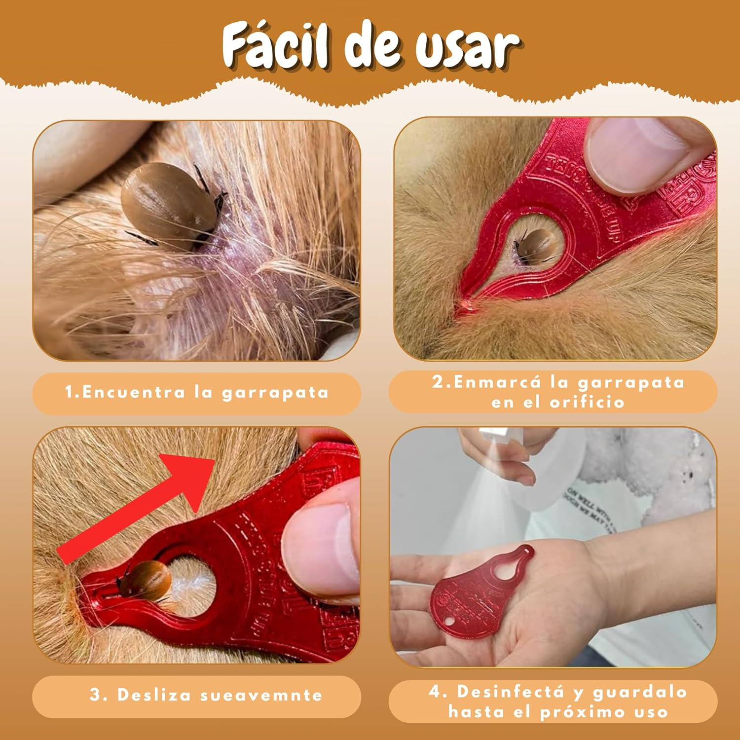 DEARKAN Tick Tweezers - Tick Remover for Dogs and Cats - Tool Type Keyring - Effective and Safe Tick Remover - Easy to Use and Carry - Tick Protection image number 3