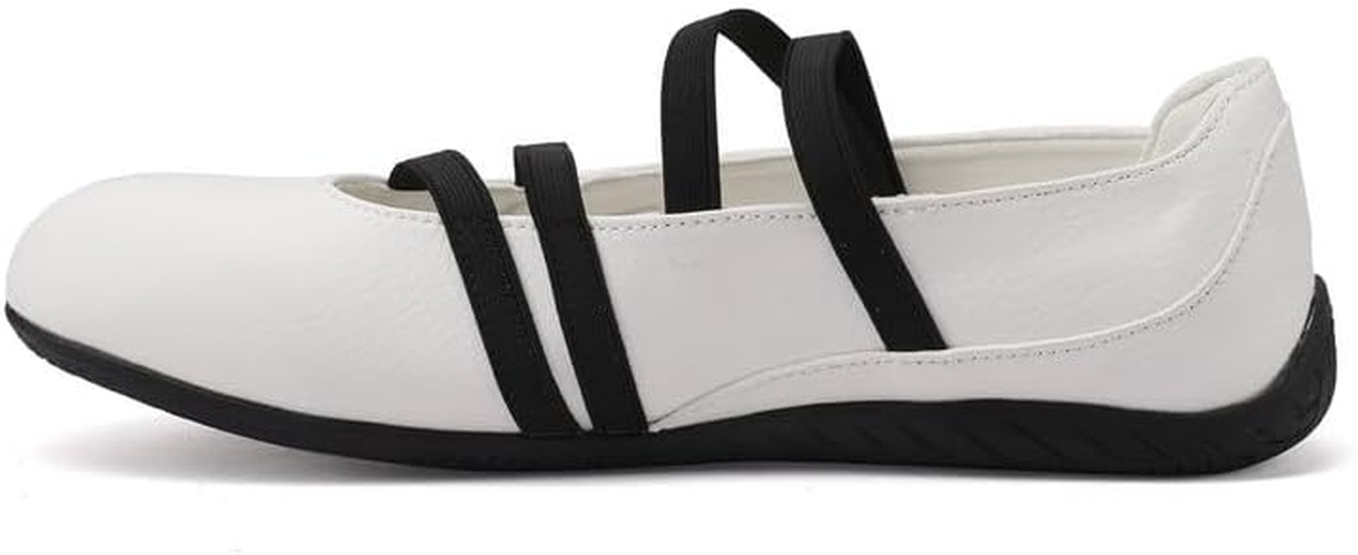 MAVMAX Mary Jane Shoes Ballet Sneakers for Women Casual Sneakers with Elastic Strap Non Slip Women'S Ballet Flats with Foam Insole for Comfortable Daily Outgoing Work