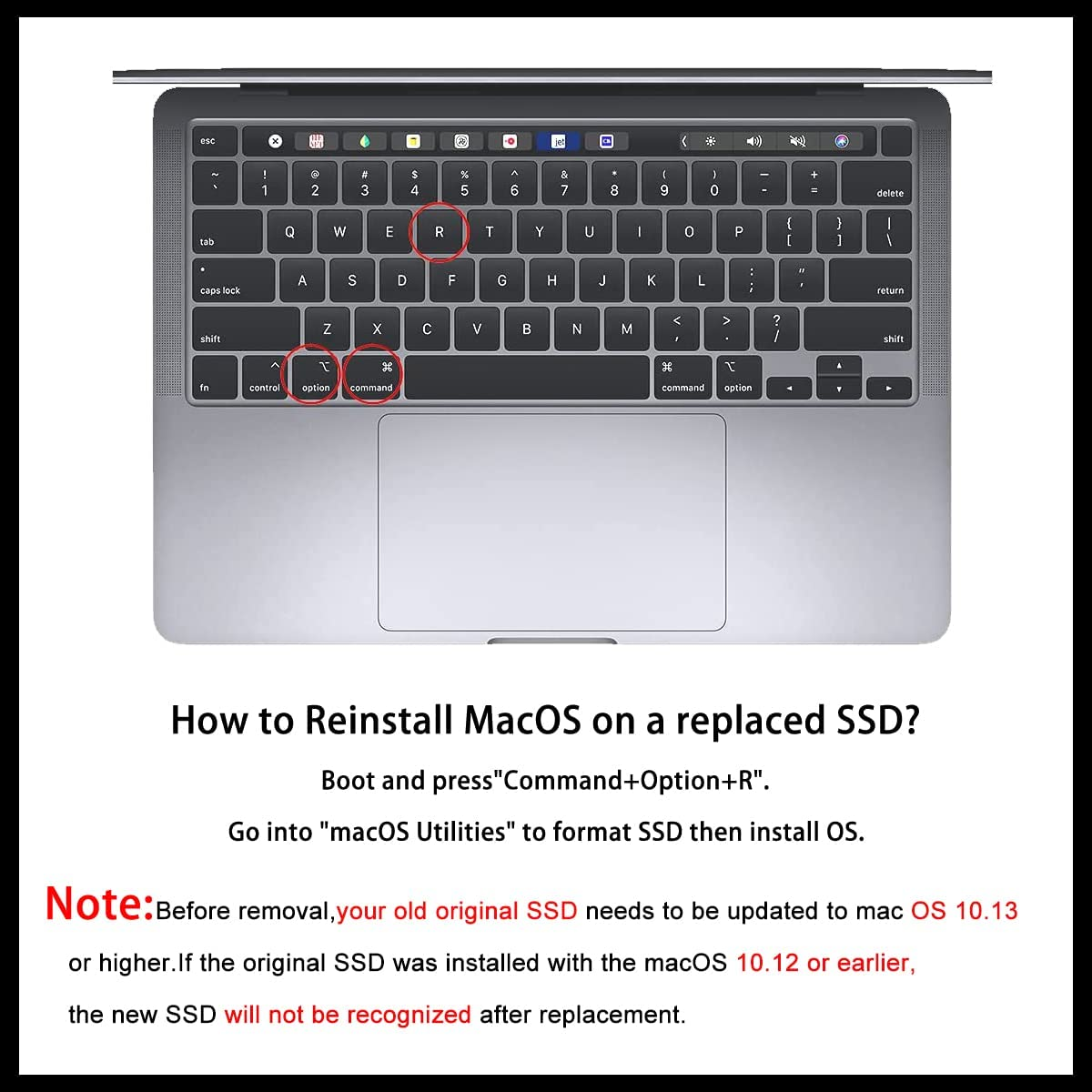 Dogfish 256GB SSD Nvme Pcie Gen3X4 M.2 Upgrade for Macbook, Internal Solid State Drive for Macbook Pro A1708 (2016-2017) image number 6