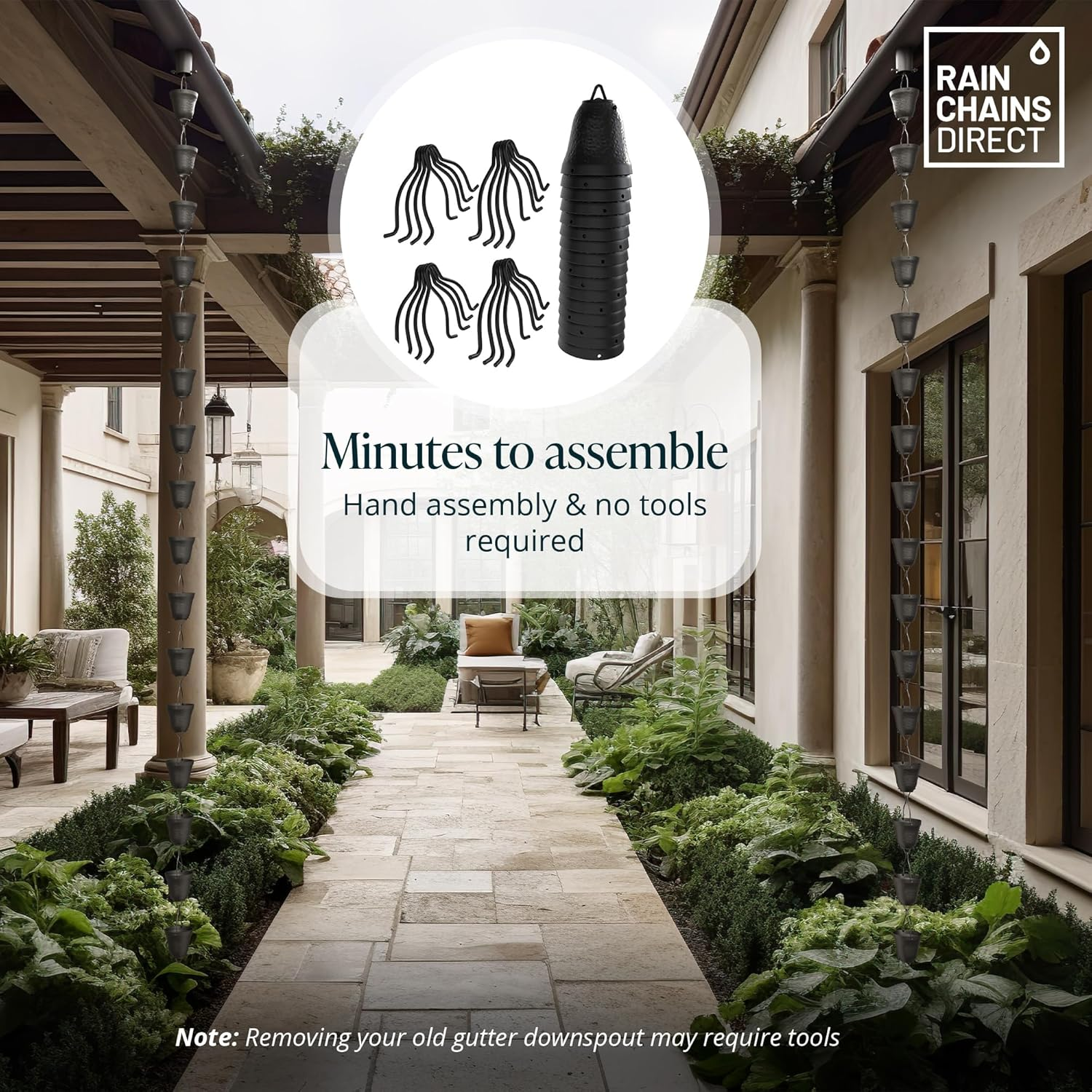 Contempo Rain Chain (Black) image number 4