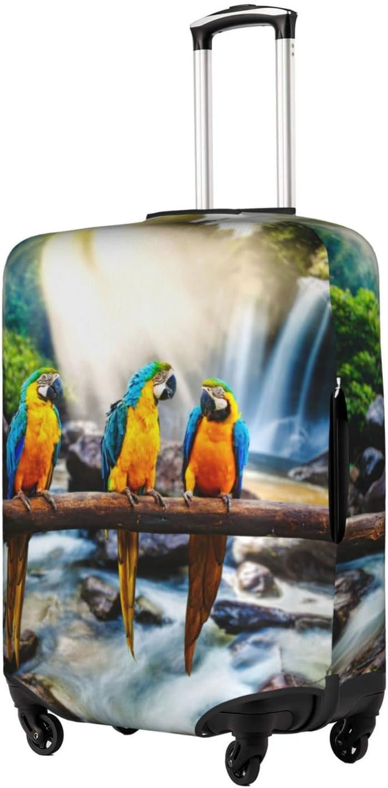 Cute Parrot Luggage Cover Washable Suitcase Protector Anti-Scratch Suitcase Cover Fits 18-32 Inch Luggage image number 1