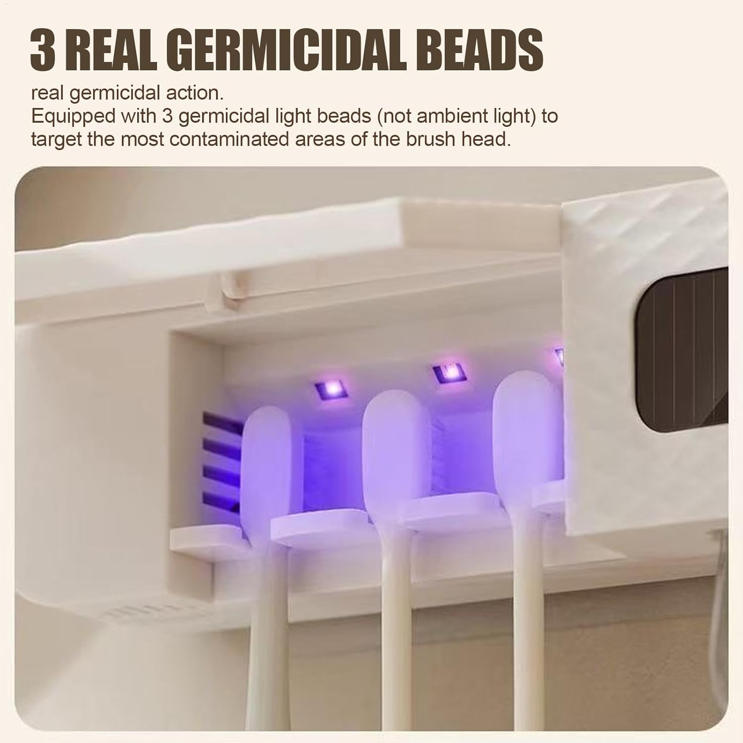 Toothbrush Holder Cleaner: Toothbrush Cleaning Holder, Smart Adhesive Toothbrush Cleaner | Automatic Toothbrush Cleaning Case, Ac image number 3