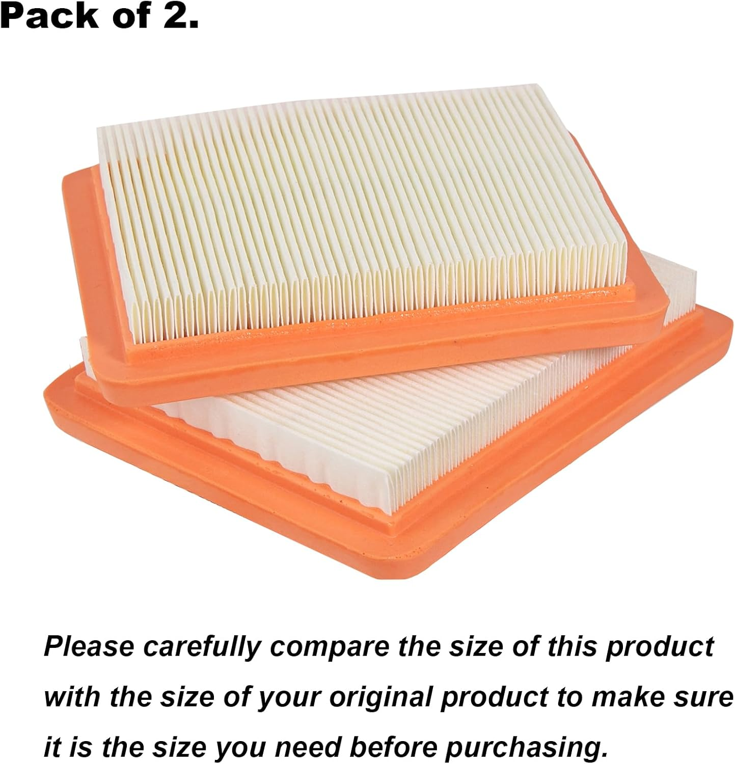 ZLKSKER 17211-Z8B-901 Air Filter Element Compatible with Honda GCV160LA1 HRR216 HRS216 HRN216 HRZ216 GCV190LA HRB217 EB2800I A, Walk behind Mower Air Cleaner, 2Pcs