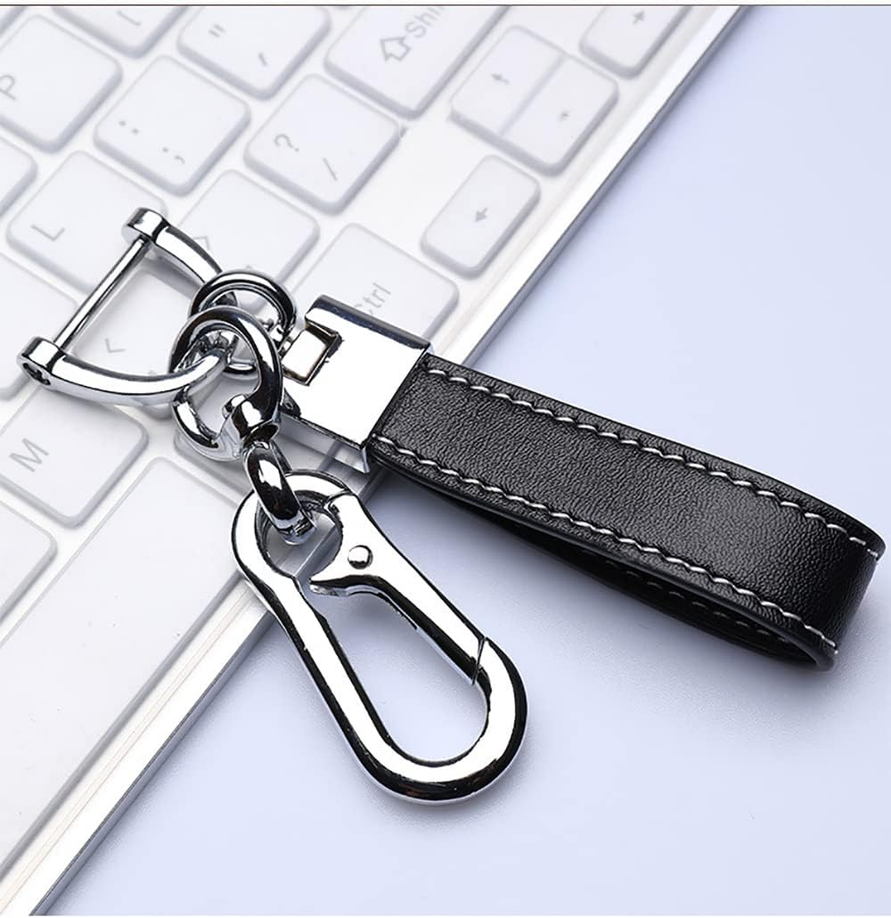 Ontto Leather Car Key Fob Cover Fit for Toyota Hilux SW4 Innova Fortuner Crown Land Cruise Accessories Key Case Key Holder Key Shell Keychain Keyring Protector 3 Buttons Black - 2 Buttons-Pink image number 7