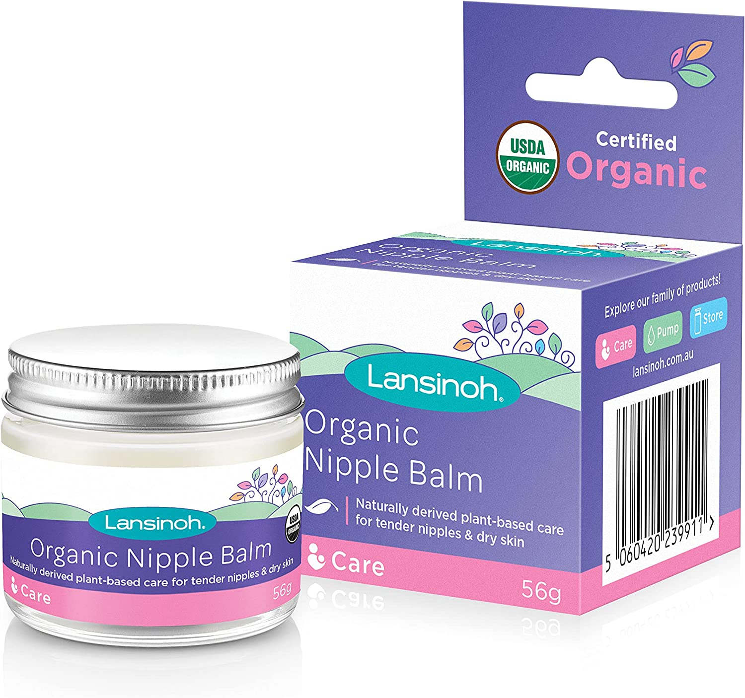 Lansinoh Organic Nipple Balm 56 G, White image number 2