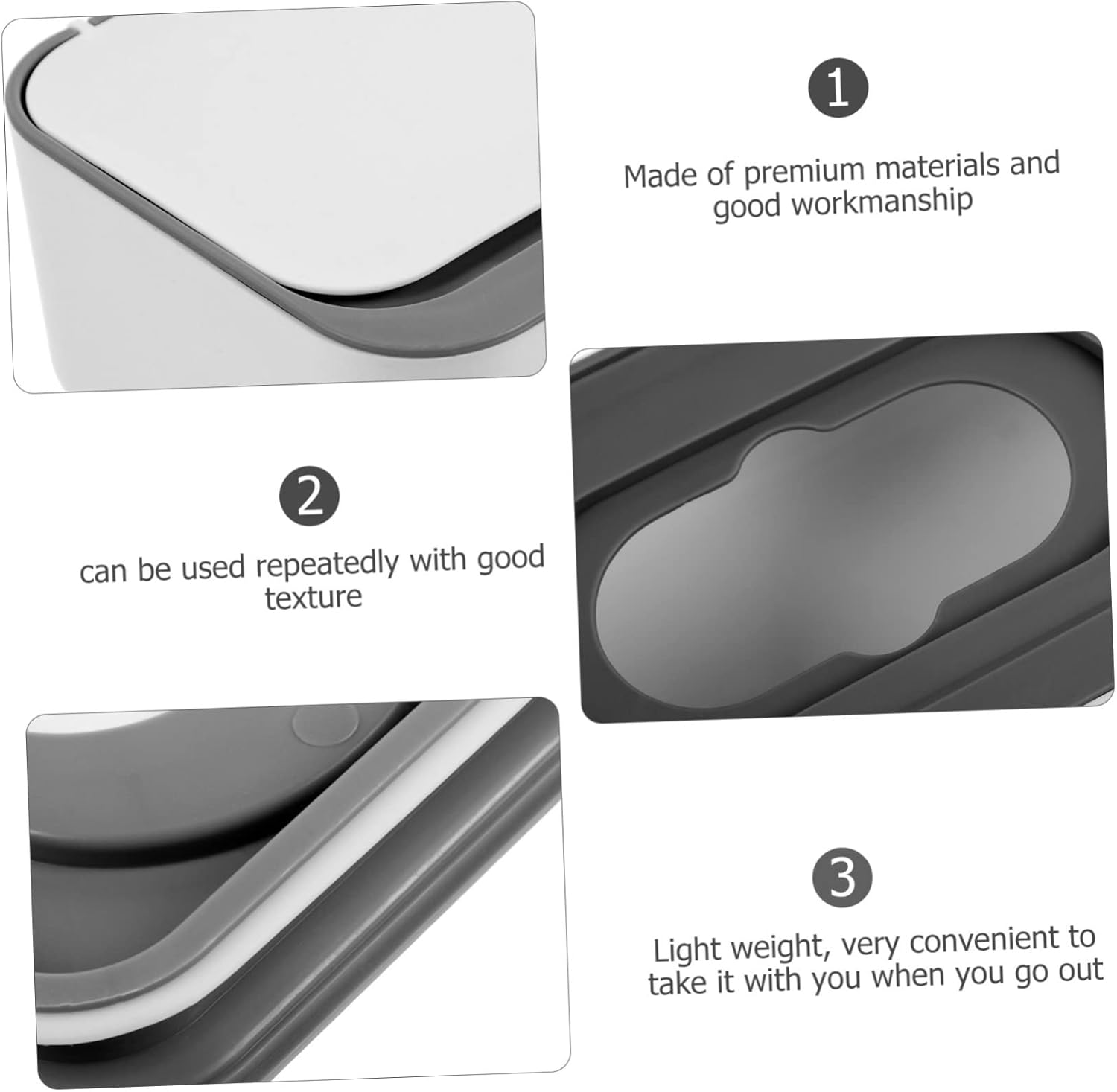 Refillable Wipe Dispenser Box with Dustproof Cover Capacity Portable Wipes Holder for Travel and Home Use Lightweight Compact for Stroller and Table image number 1