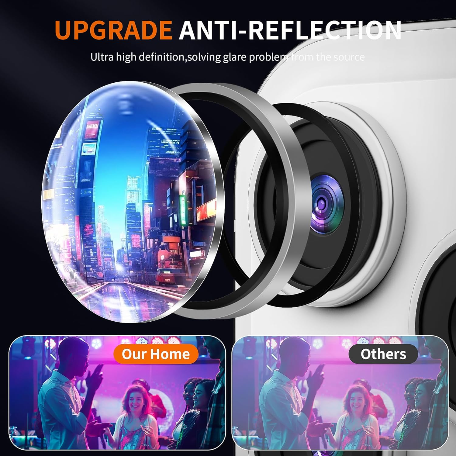 Diruite Camera Lens Protector for Iphone 17 Pro/17 Pro Max Tempering Glass,Convex Platform HD Lens Cover+Aluminum Rim Camera Protection,Grey image number 6