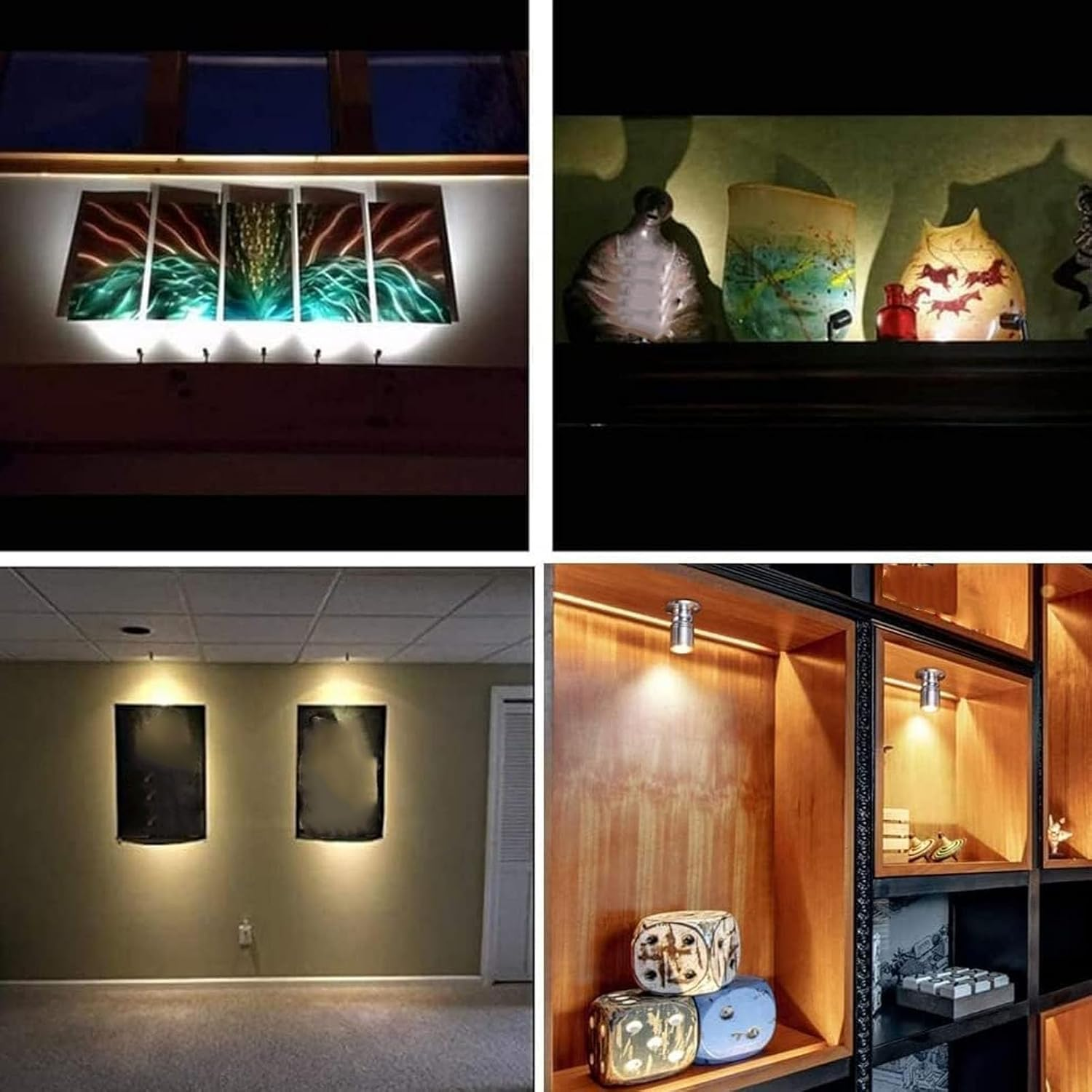 Mini LED Spot Lights, Multifunction Spotlight, USB Powered, Easy Installation, Adjustable, Black, Netural Light