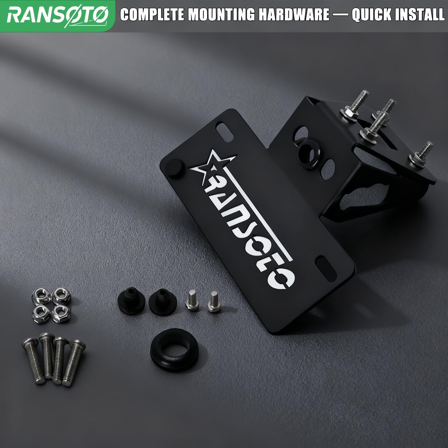 RANSOTO Motorsports Fender Eliminator Kit Compatible with Kawasaki Ninja 400 2018 2019 (Black)