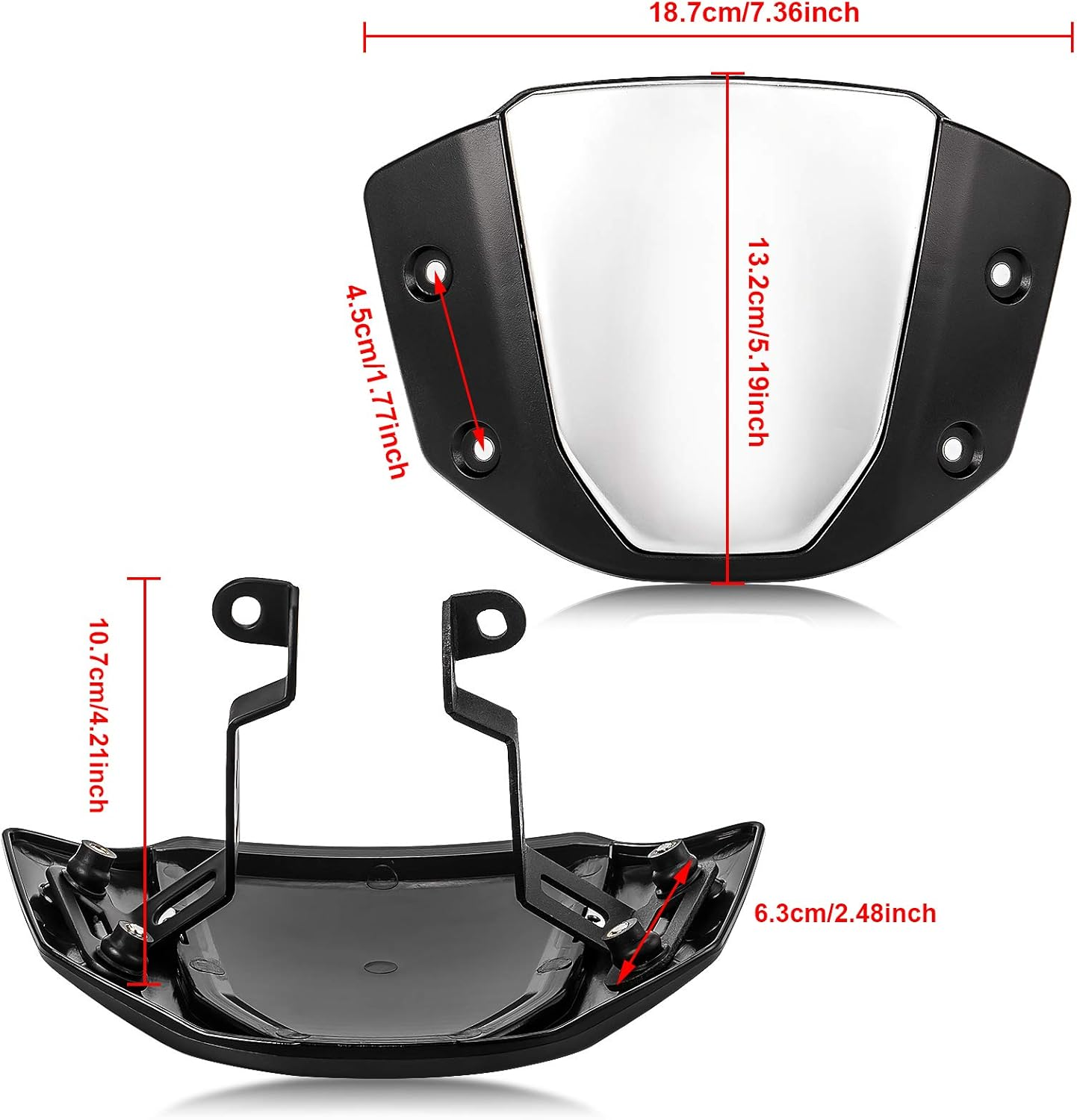 Motorcycle Windscreen Shield Wind Screen Windscreen for CB650R 2019 2020 2021 2022 2023 (Blue)