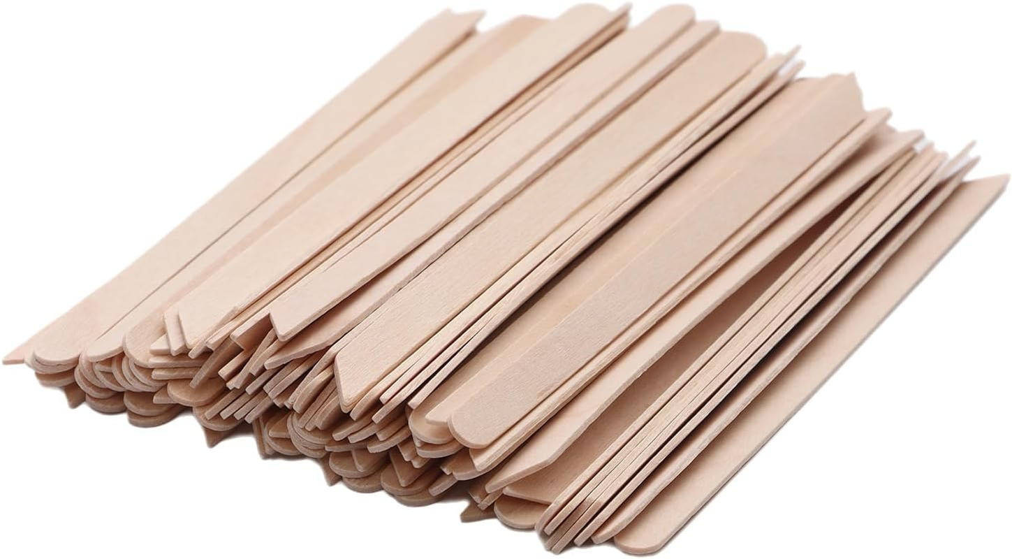 500/1000Pcs Small Wood Waxing Stick,Small Popsicle Sticks,Eyebrow Wax Sticks for Body Hair Removal Applicator,Paint Stirrer, Art Projects and Craft Wood Stick (500Pcs) image number 4