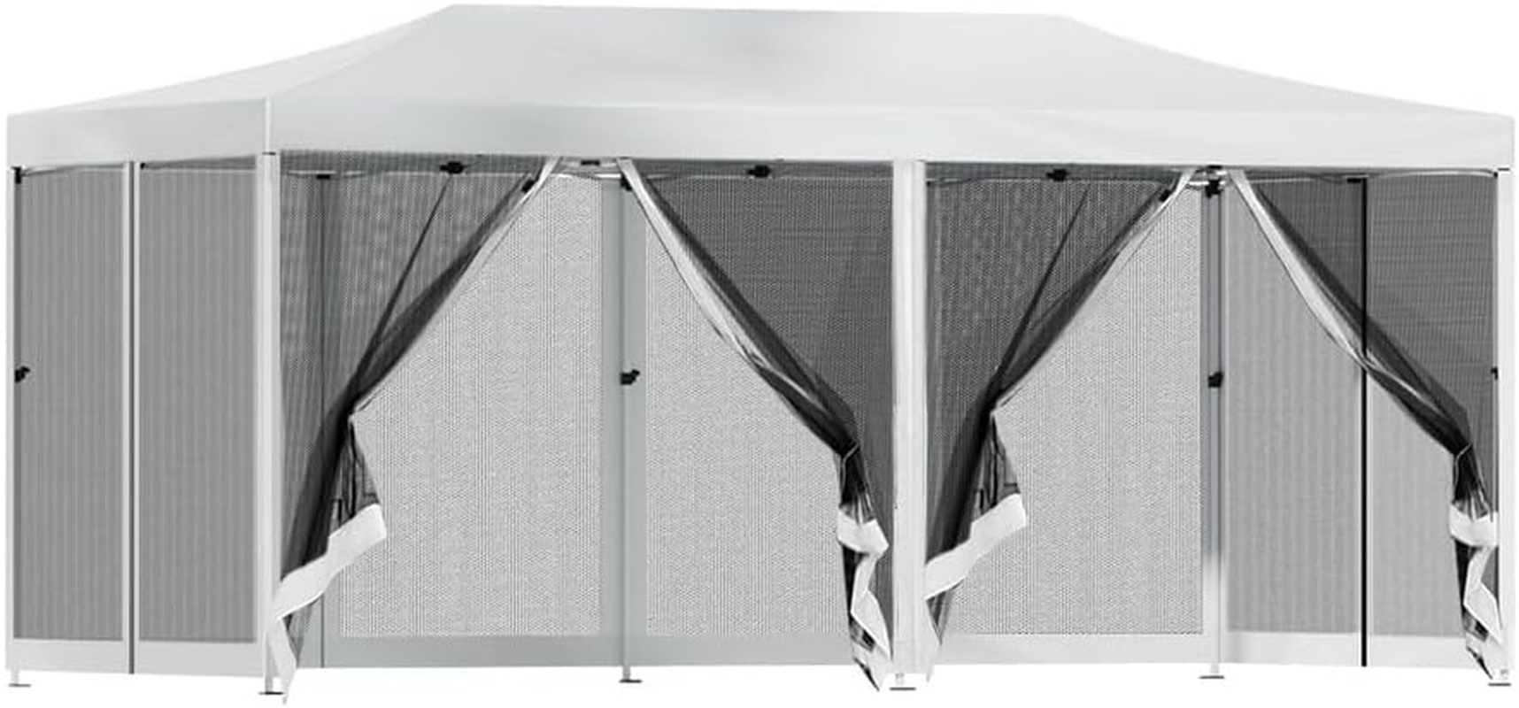 Instahut 3X6 Marquee Gazebo, Pop up Camping Tent Wedding Gazebos Garden Shed Outdoor Party Canopy Patio Carport Car, Mesh Window Wall 2 Door Panel Carry Bag Water Resistant and UV White image number 1