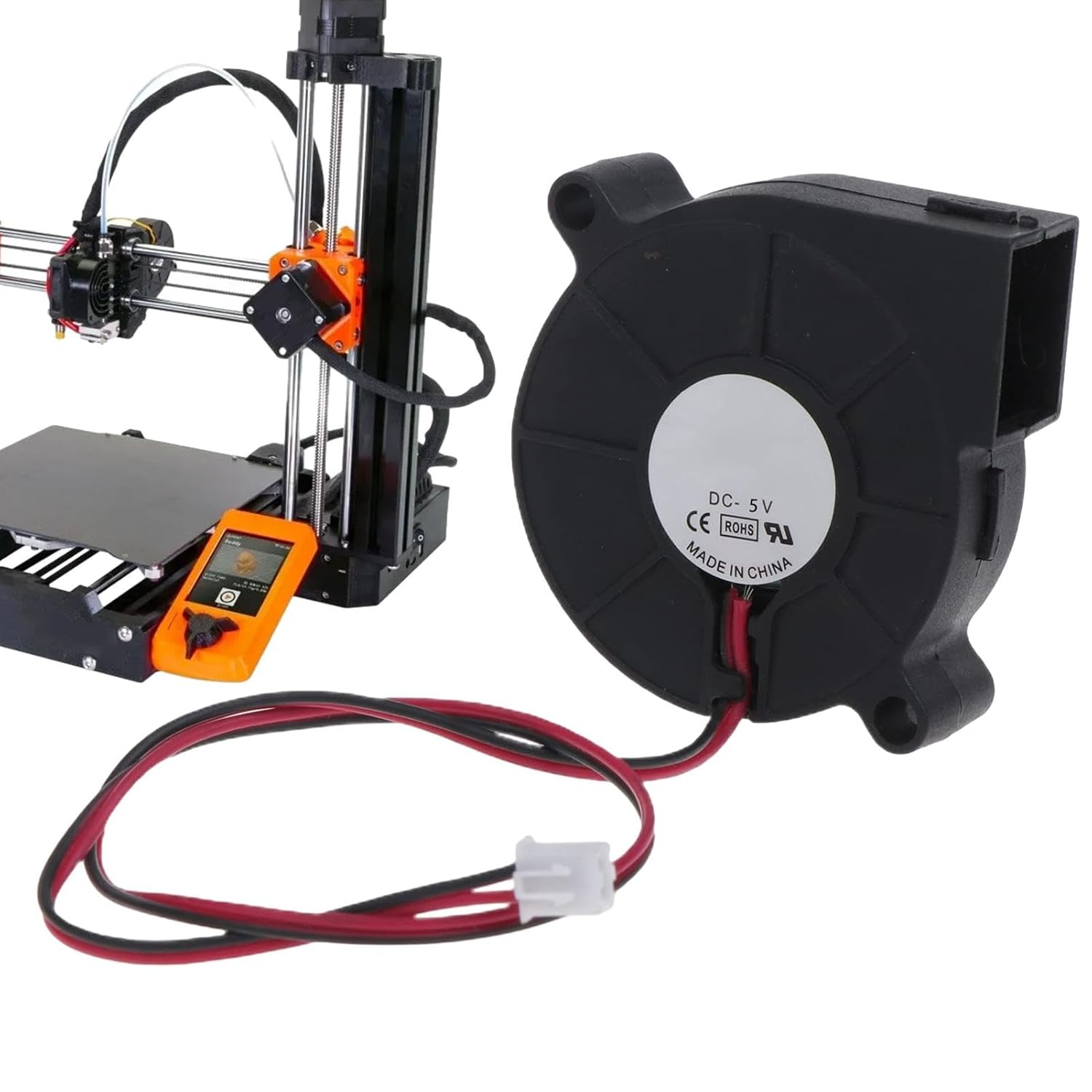 Brushless Dc Fan Blower - 5V/12V/24V Ball Bearing Dc Brushless Cooling Turbo Fan - 2 Pin Connector Replacement Blower Printer Accessory image number 1