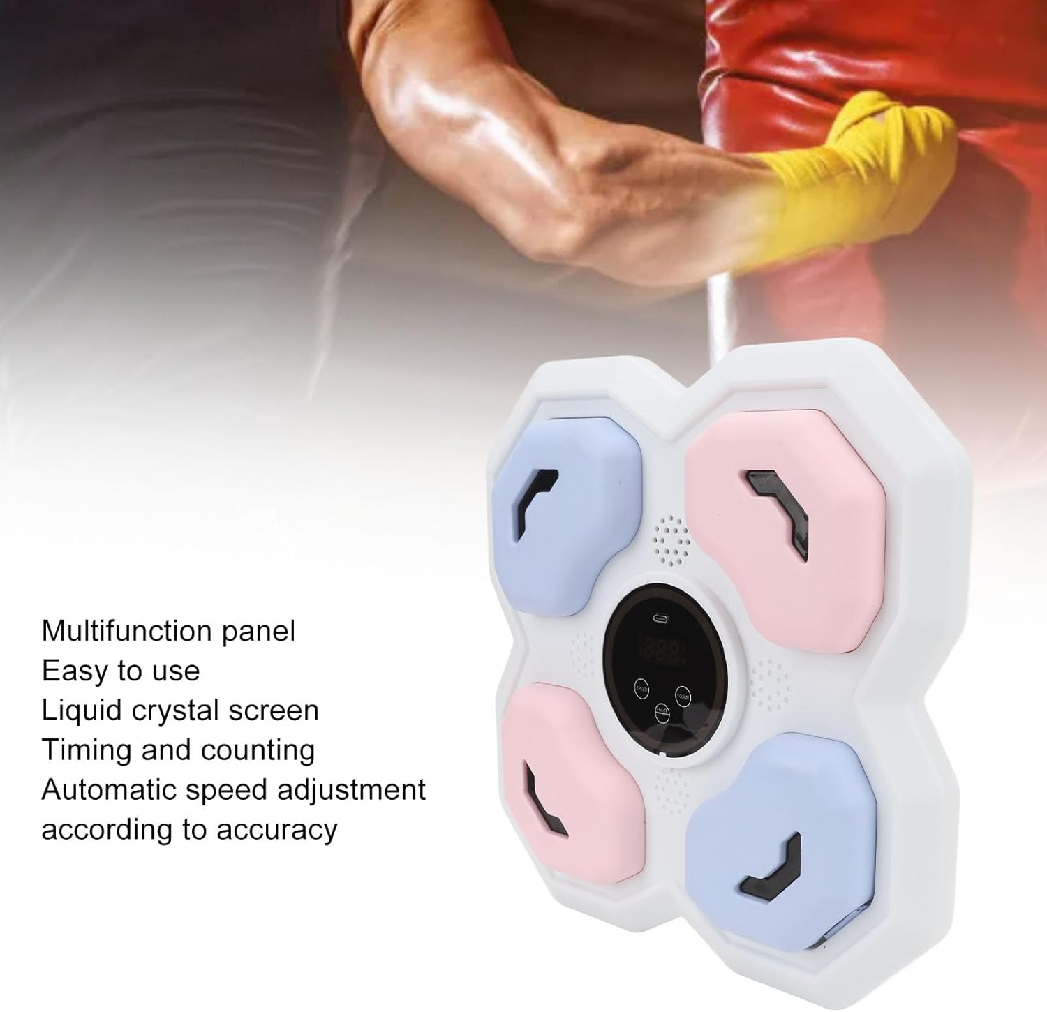 Music Boxing Machine Wall Mounted, Digital Boxing Wall Pad Punching Target, Portable Home Wall Mount Music Boxing for Home Gym image number 6