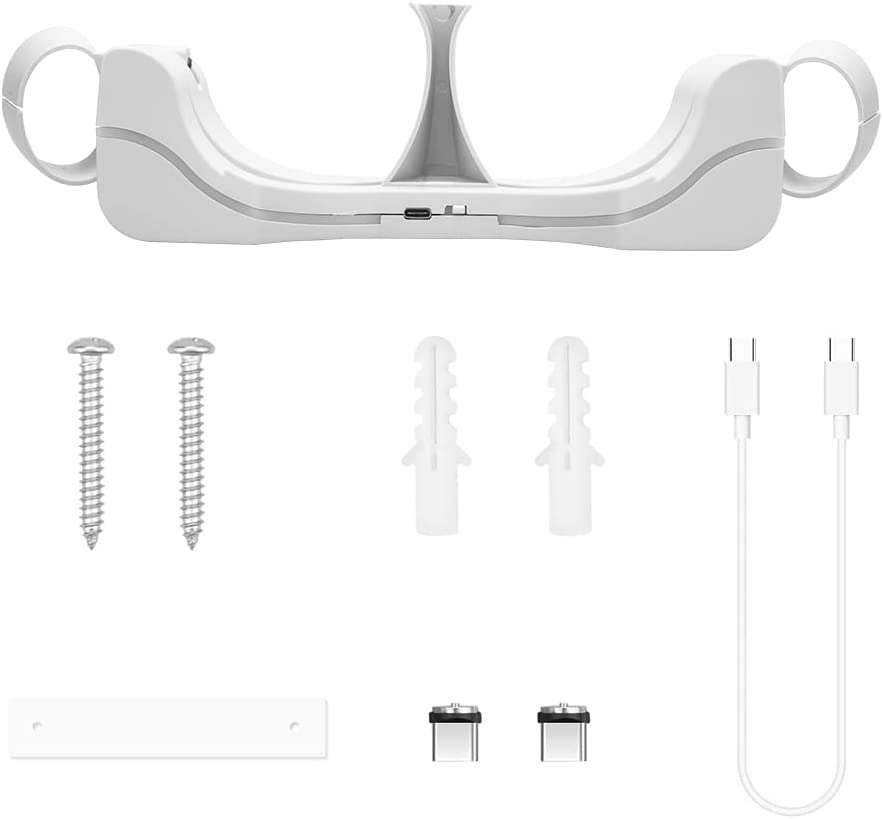 Iesooy Charging Dock for Quest 2,VR Wall Mount Charging Station Stand Set,High Speed,Fast Charging Station Display Holder and Controller Compatible with Q2