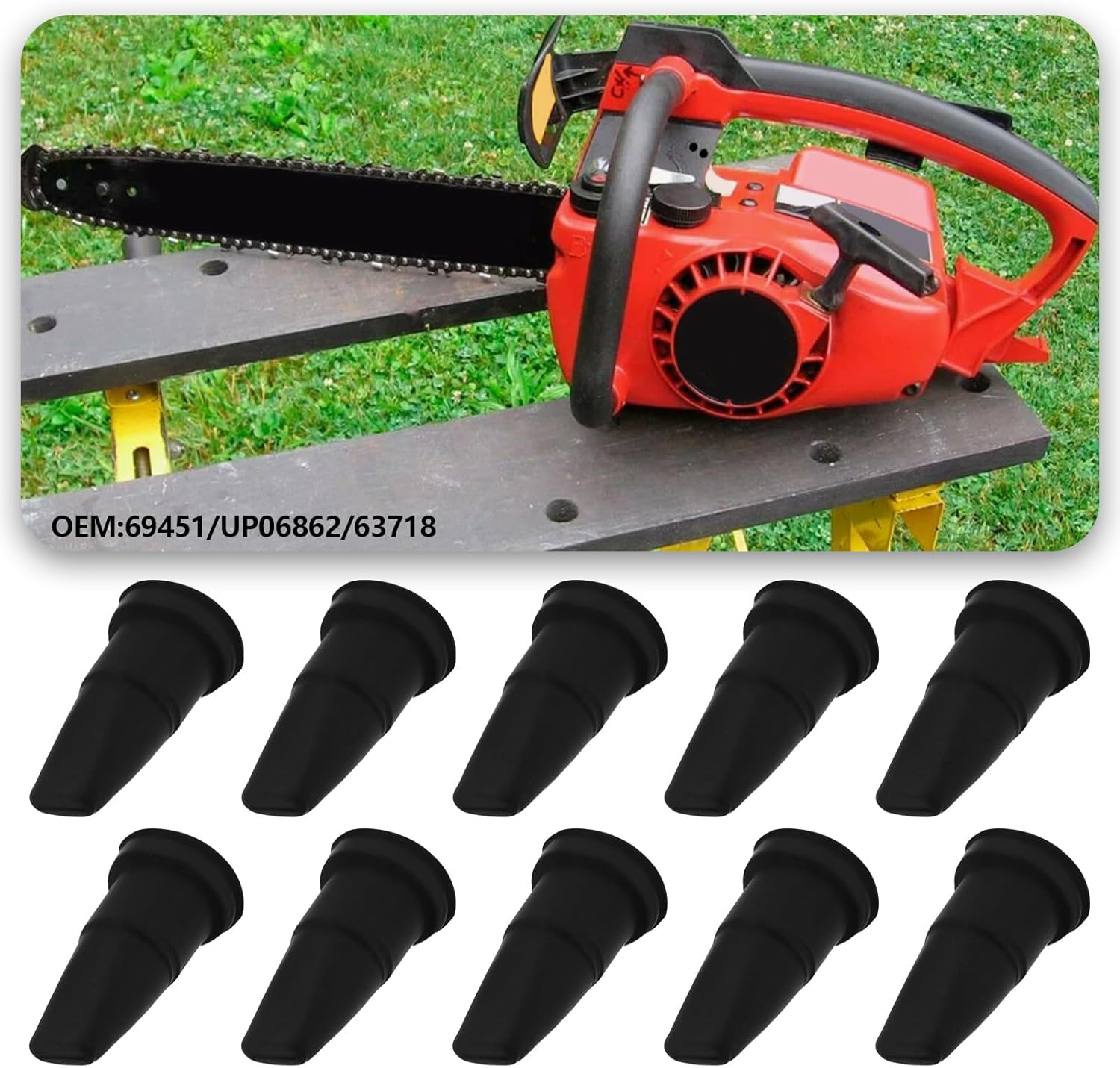 Create Idea 10Pcs Duck Bill Check Valve Replacement Part 69451 UP06862 63718 Compatible with Homelite SUPER XL XL 12 XL-400 35SL 150 190 350 360 image number 1