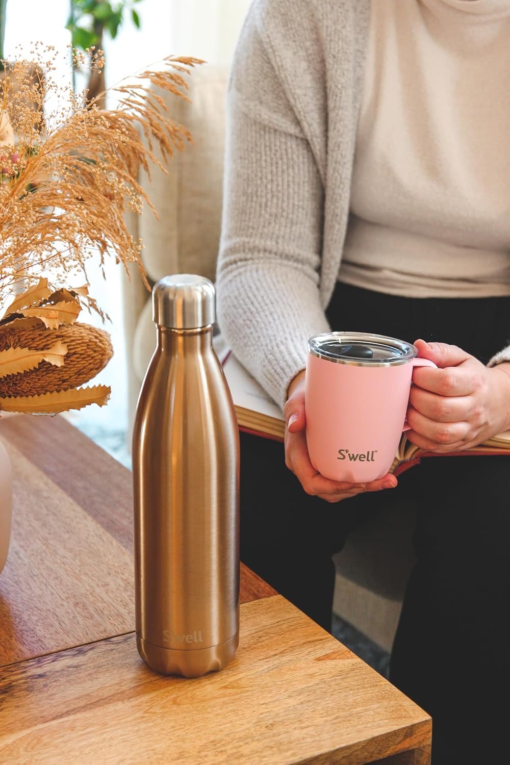 S'Well Vacuum Insulated Water Bottle, Pyrite, 500 Ml Capacity