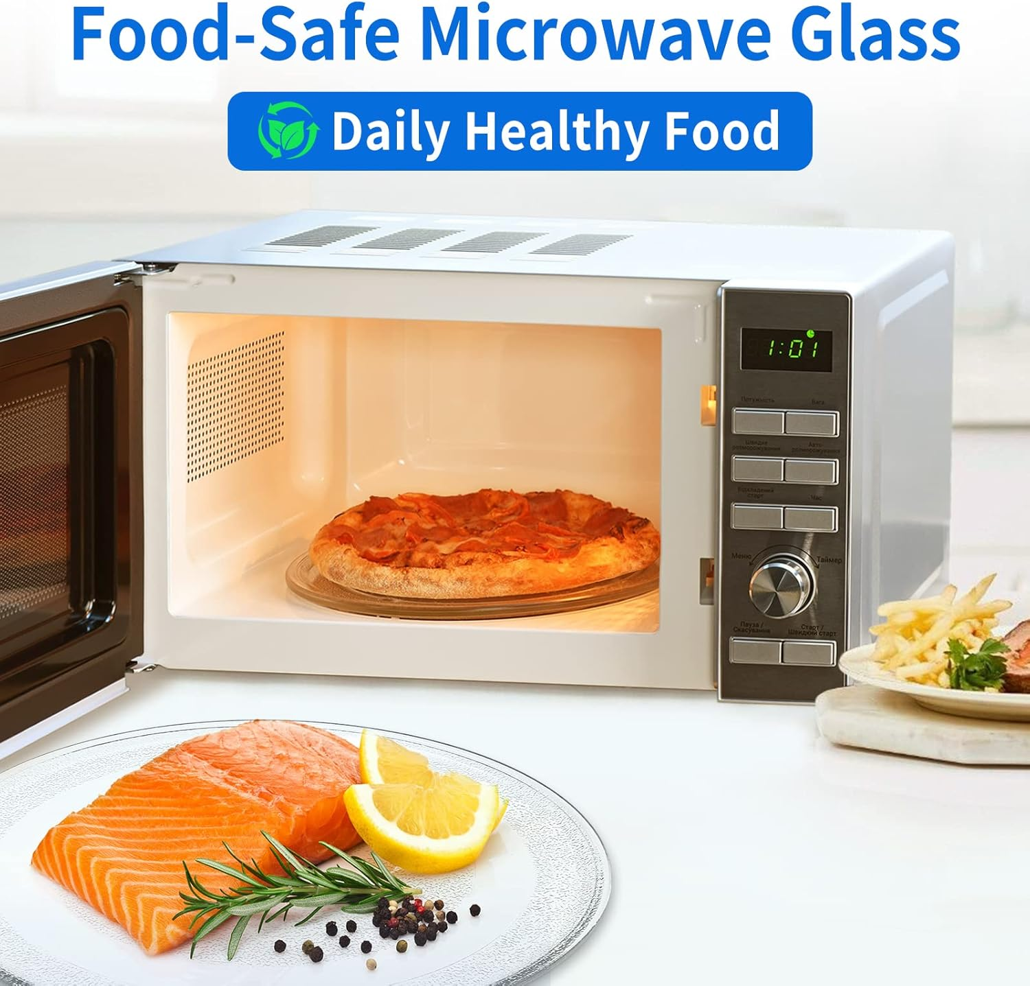 12.5" Microwave Plate Replacement for GE, Samsung, Hotpoint, Panasonic Emerson and More - 12-1/2 Inch Microwave Glass Plate Turntable Tray for WB39X10002 WB39X10003 WB48X10005 W10337247 WB49X10069