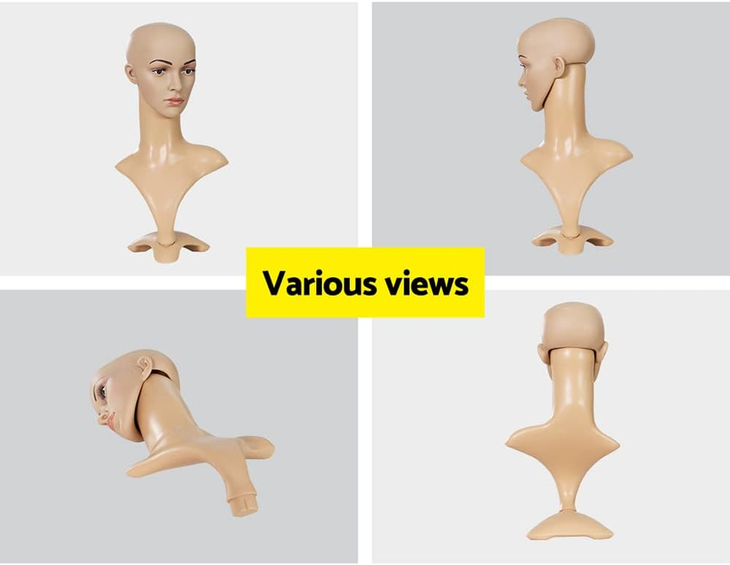 Female Mannequin Head Dummy Model Display Shop Stand Professional Use Fashion Retail