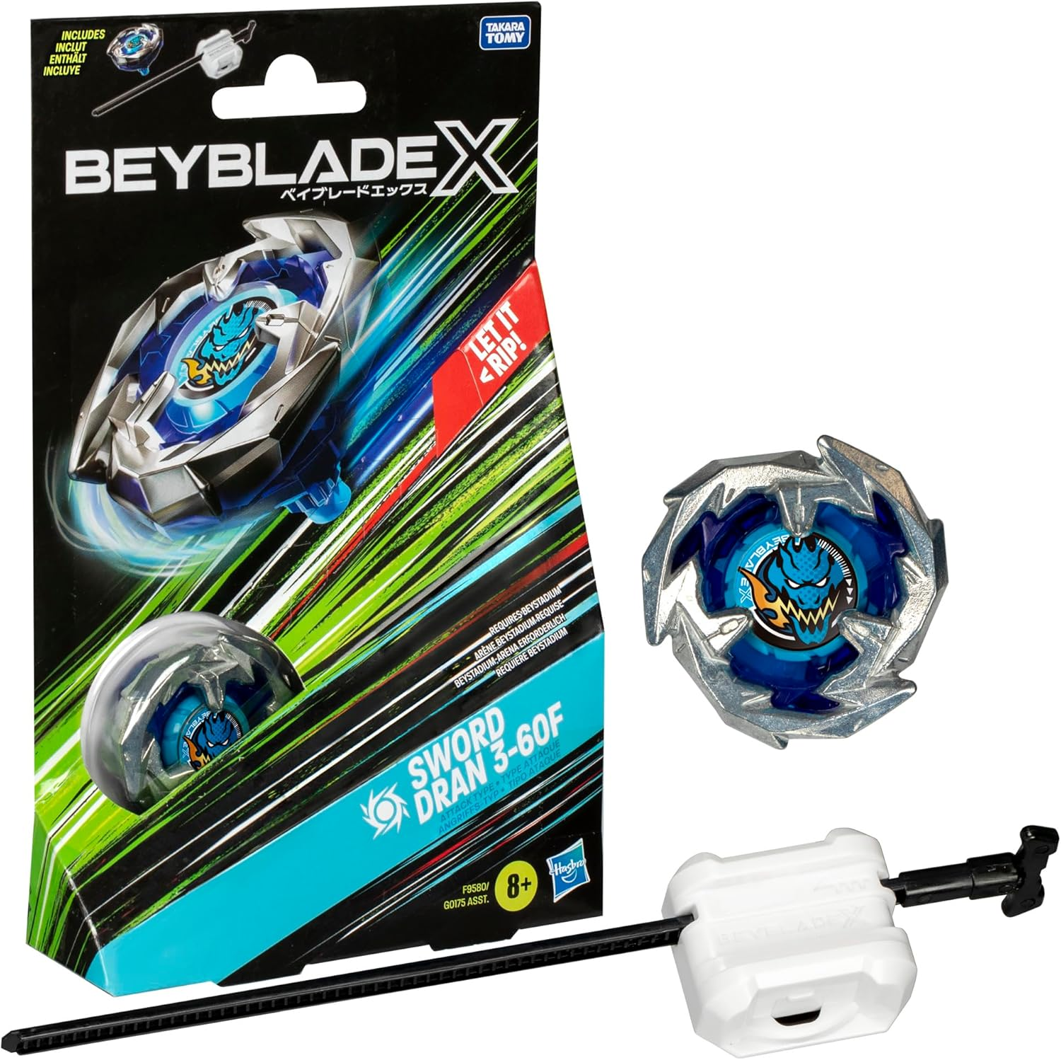 Beyblade X Sword Dran 3-60F Starter Pack Spinning Top and Starter image number 4
