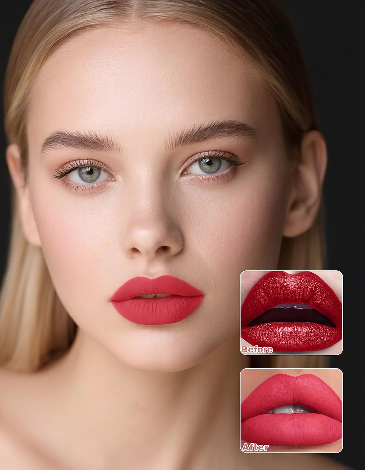 Erinde Peel off Lip Gloss with Tweezer, Long Lasting Matte Lip Liner Stain Peel Off, Women Waterproof Lip Stain, Highly Pigmented Color Lipliner, Transfer Proof Lip Tint Peel off #03+04+05 image number 1