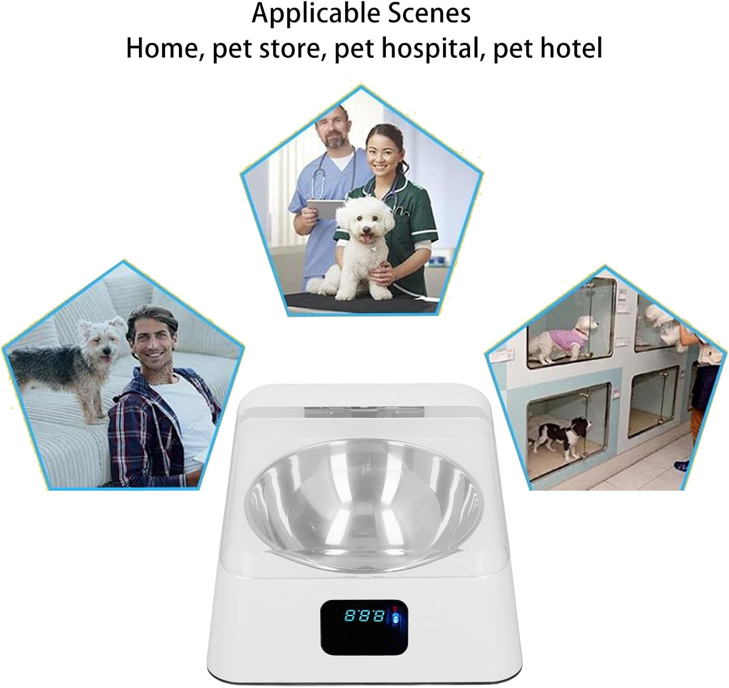 Automatic Cat Feeder Pet Smart Feeder Induction Lid Opening Rechargeable Dog Cat Feeding Bowl Cat Food Dispenser for Small Medium Pet 350Ml Pet Dry Food image number 6